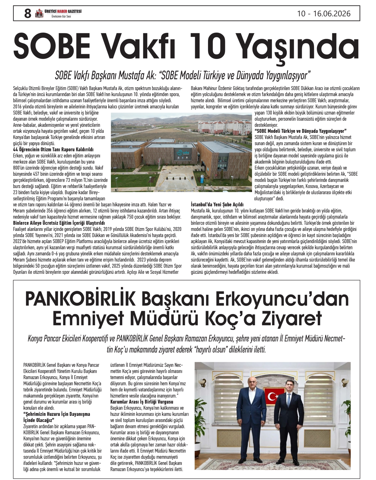 ÜRETİCİ  HABER  GAZETESİ  10.06.2026