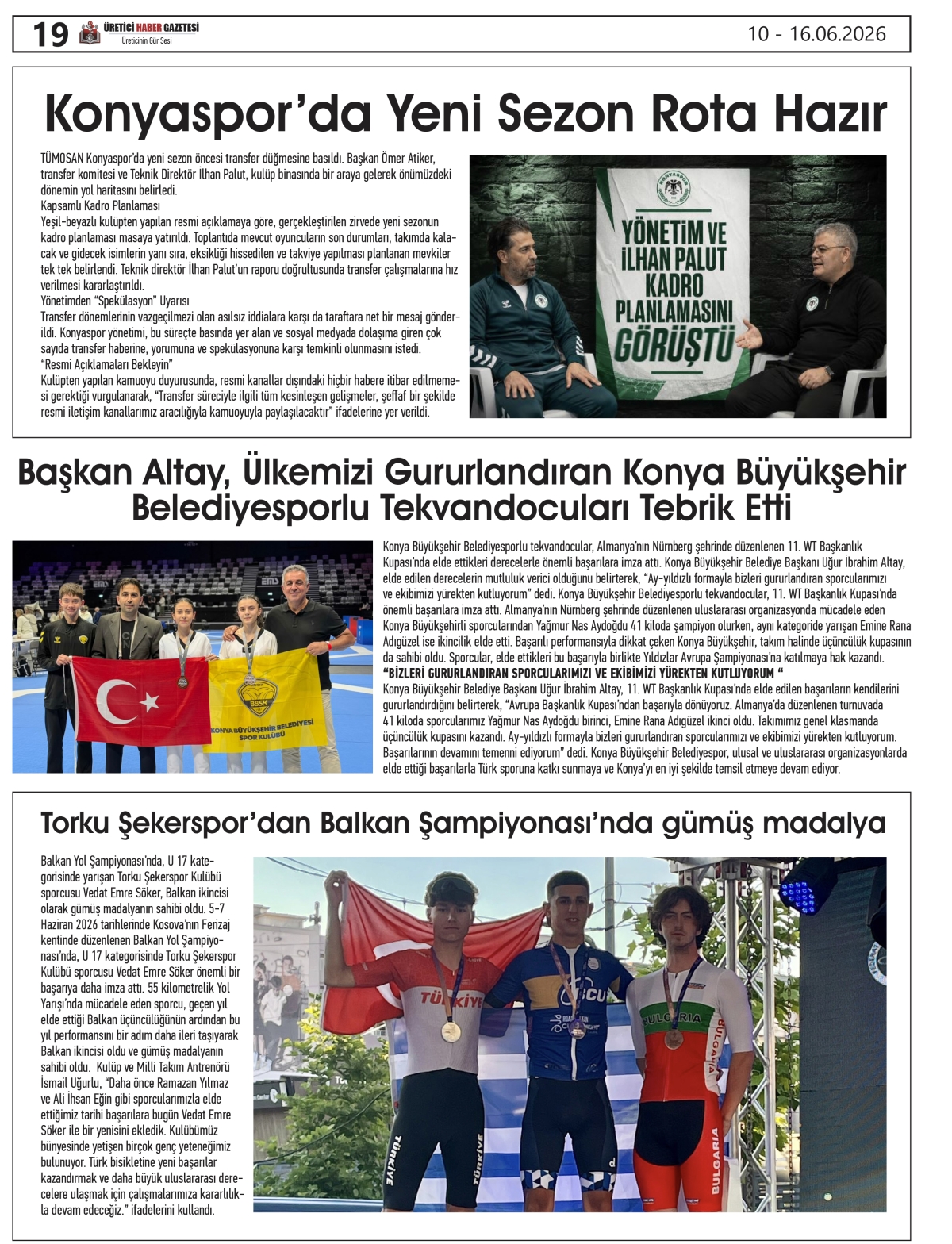 ÜRETİCİ  HABER  GAZETESİ  10.06.2026