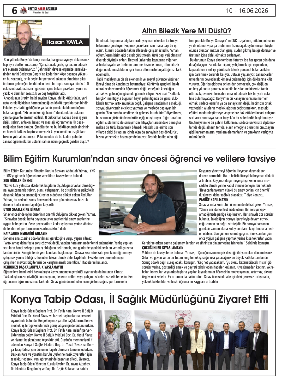 ÜRETİCİ  HABER  GAZETESİ  10.06.2026