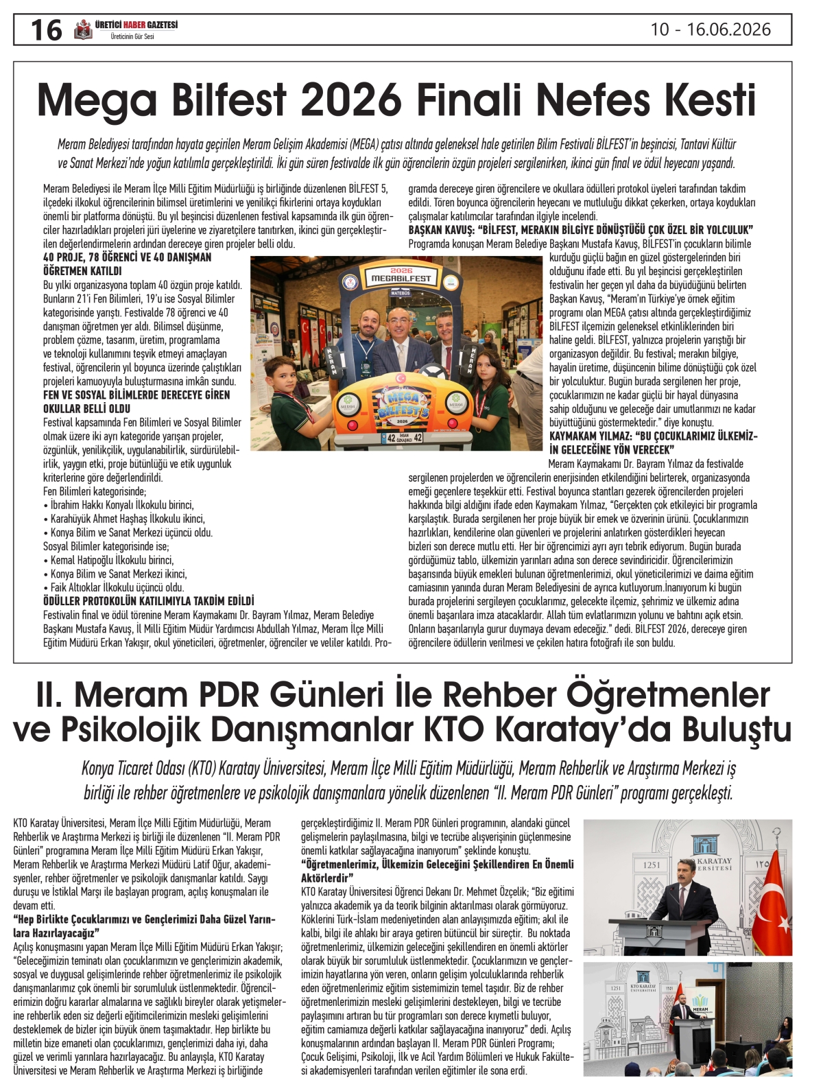 ÜRETİCİ  HABER  GAZETESİ  10.06.2026