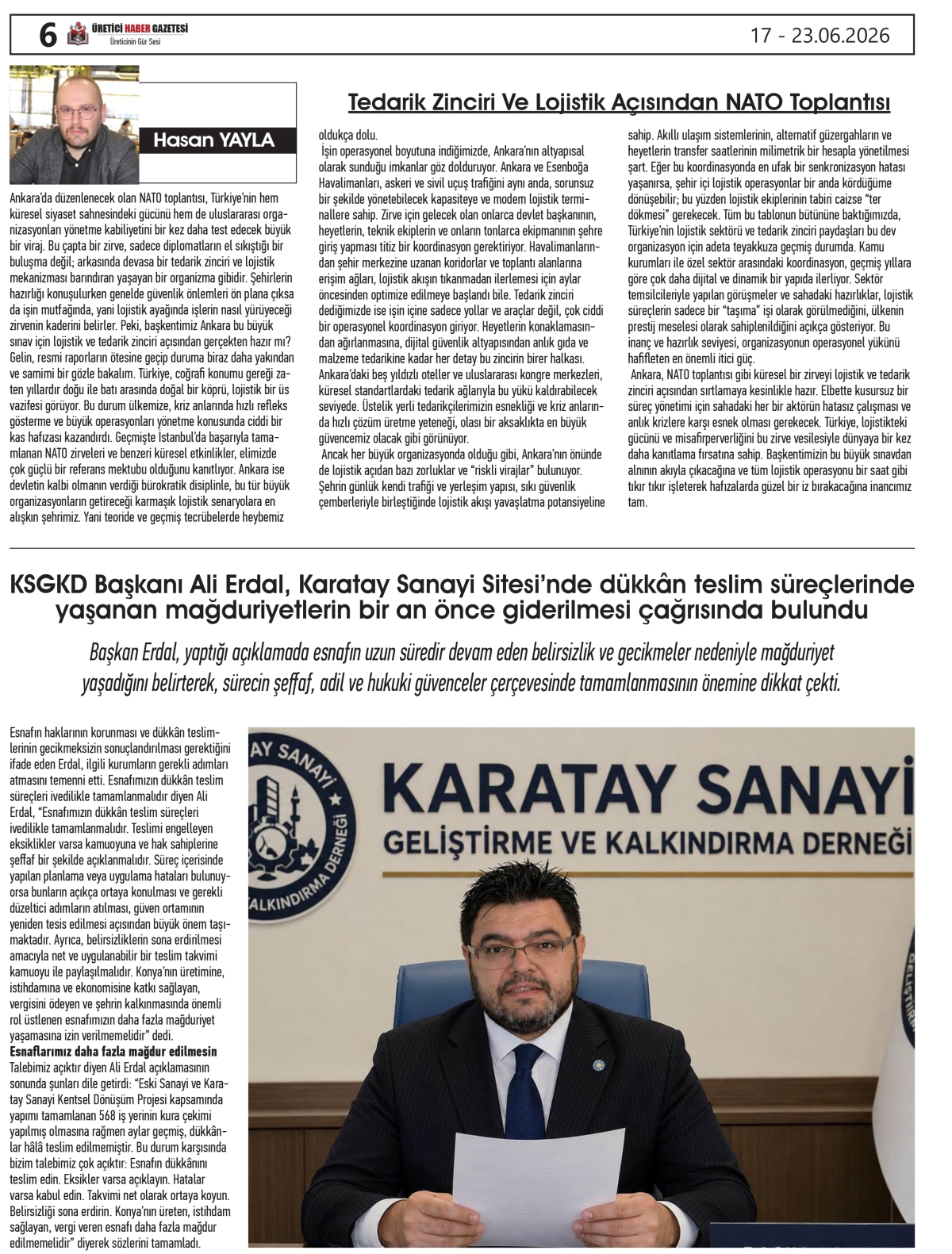 ÜRETİCİ  HABER  GAZETESİ  17.06.2026
