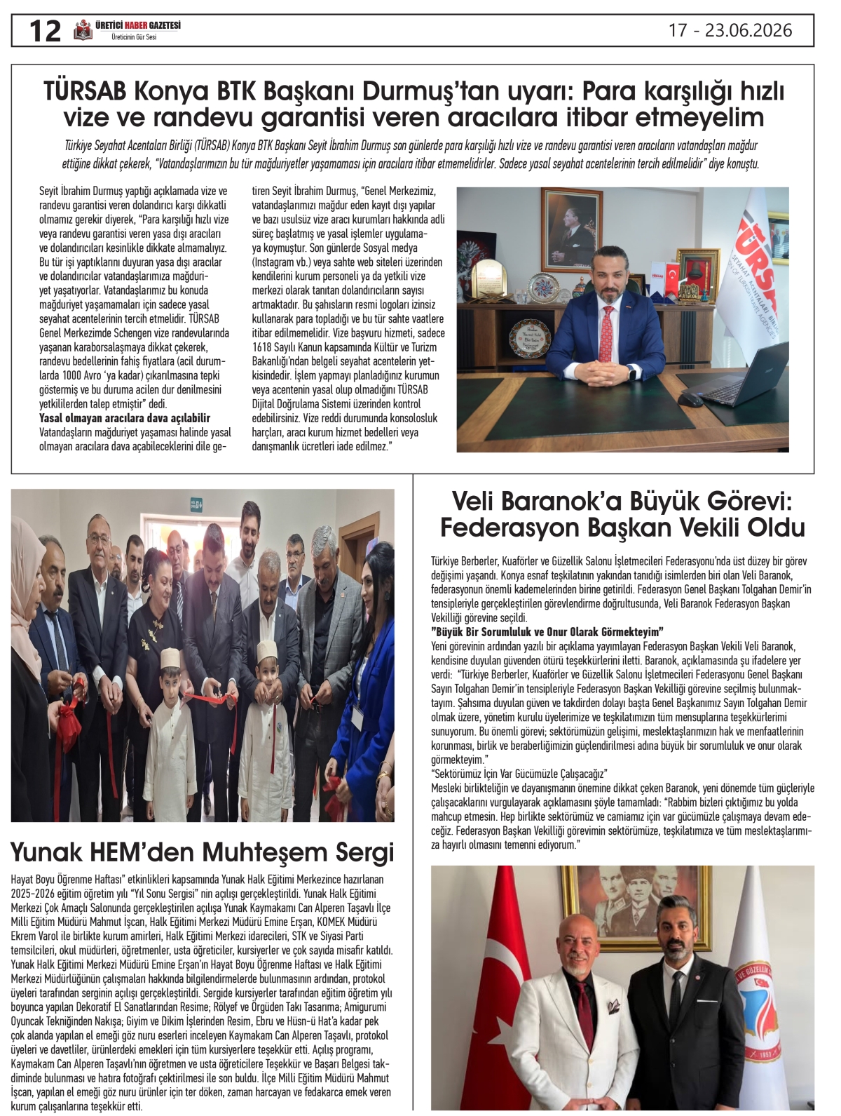 ÜRETİCİ  HABER  GAZETESİ  17.06.2026