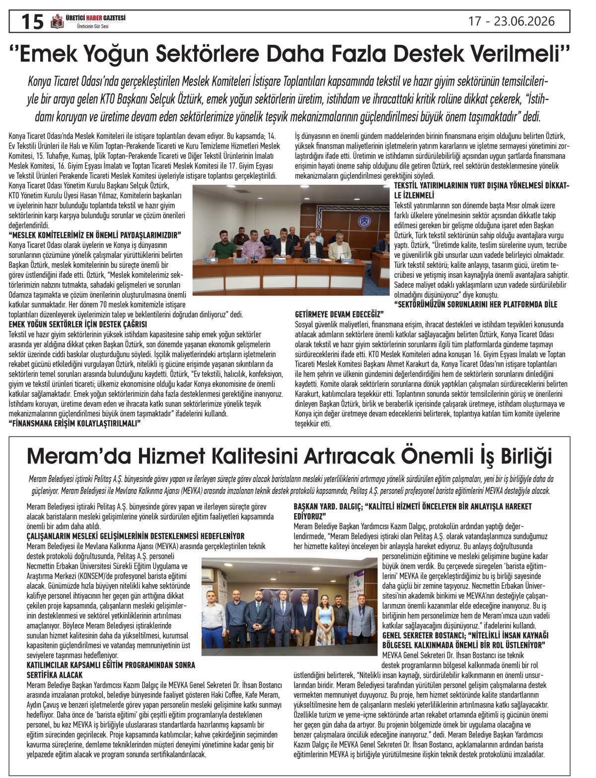 ÜRETİCİ  HABER  GAZETESİ  17.06.2026