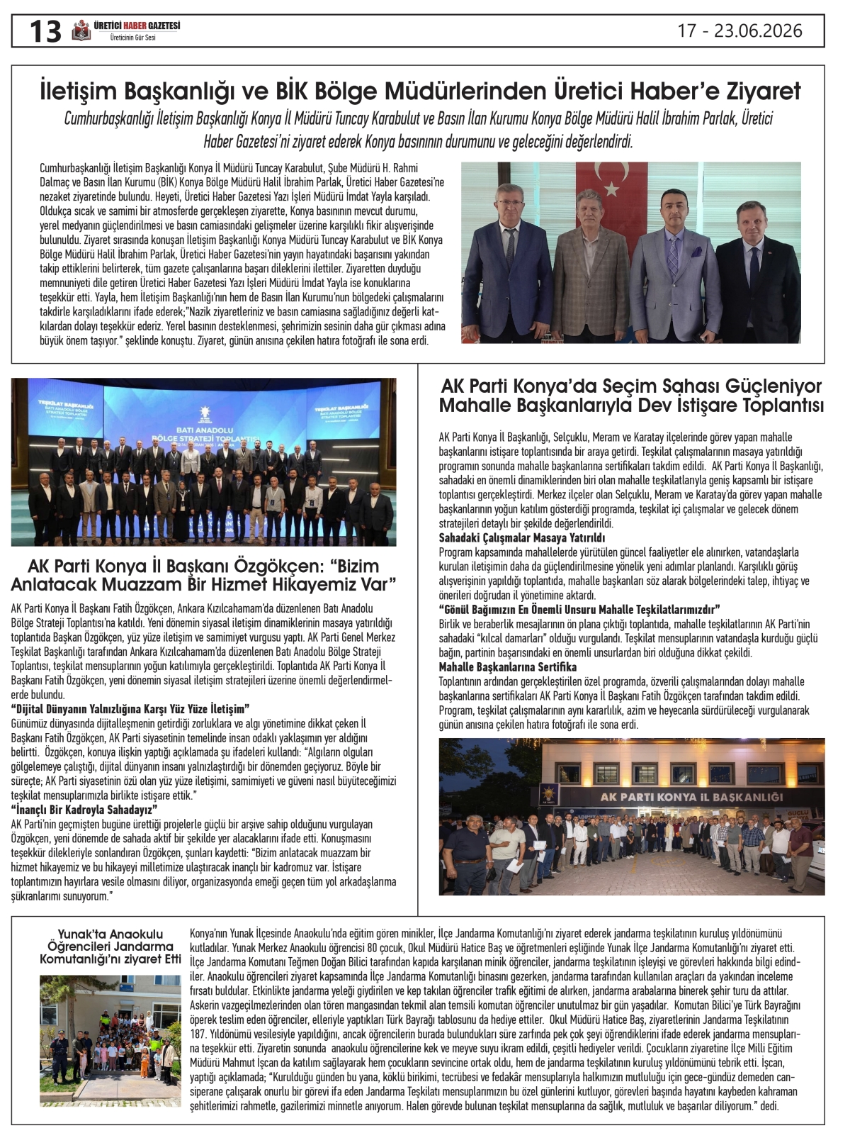 ÜRETİCİ  HABER  GAZETESİ  17.06.2026