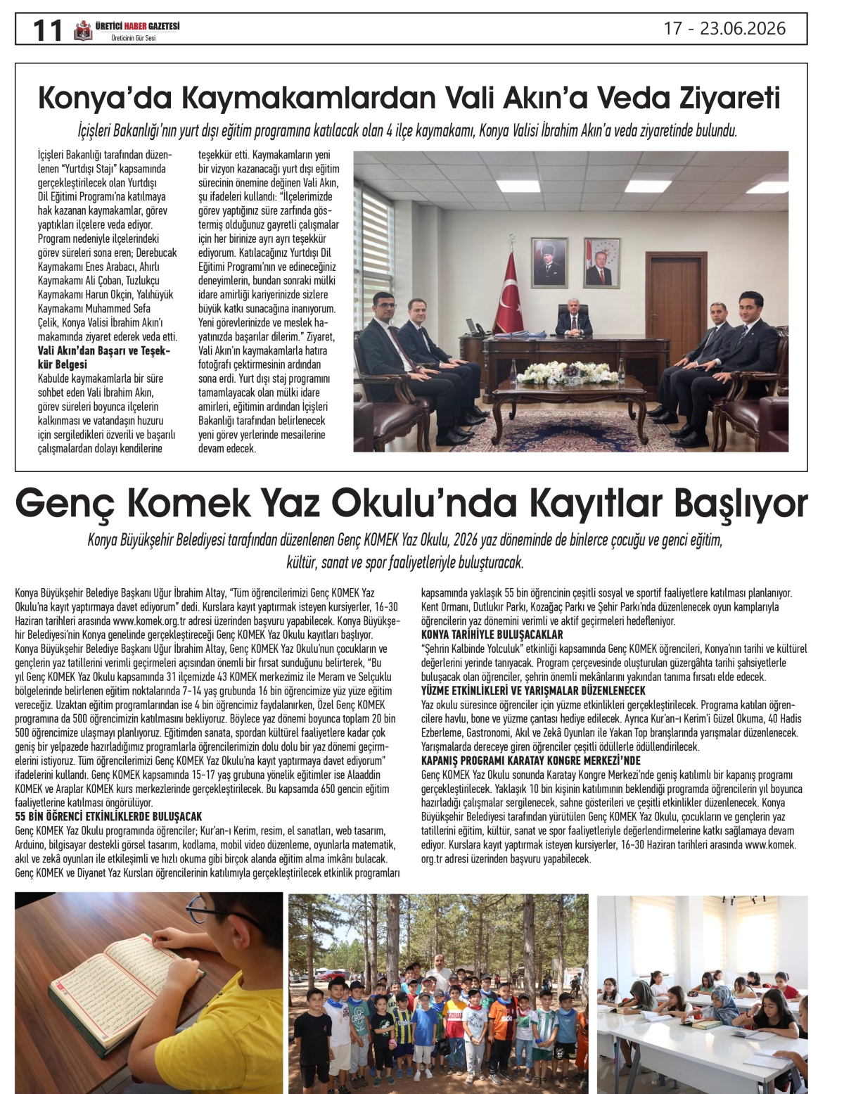 ÜRETİCİ  HABER  GAZETESİ  17.06.2026