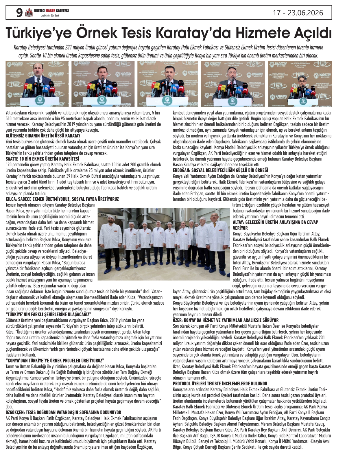 ÜRETİCİ  HABER  GAZETESİ  17.06.2026