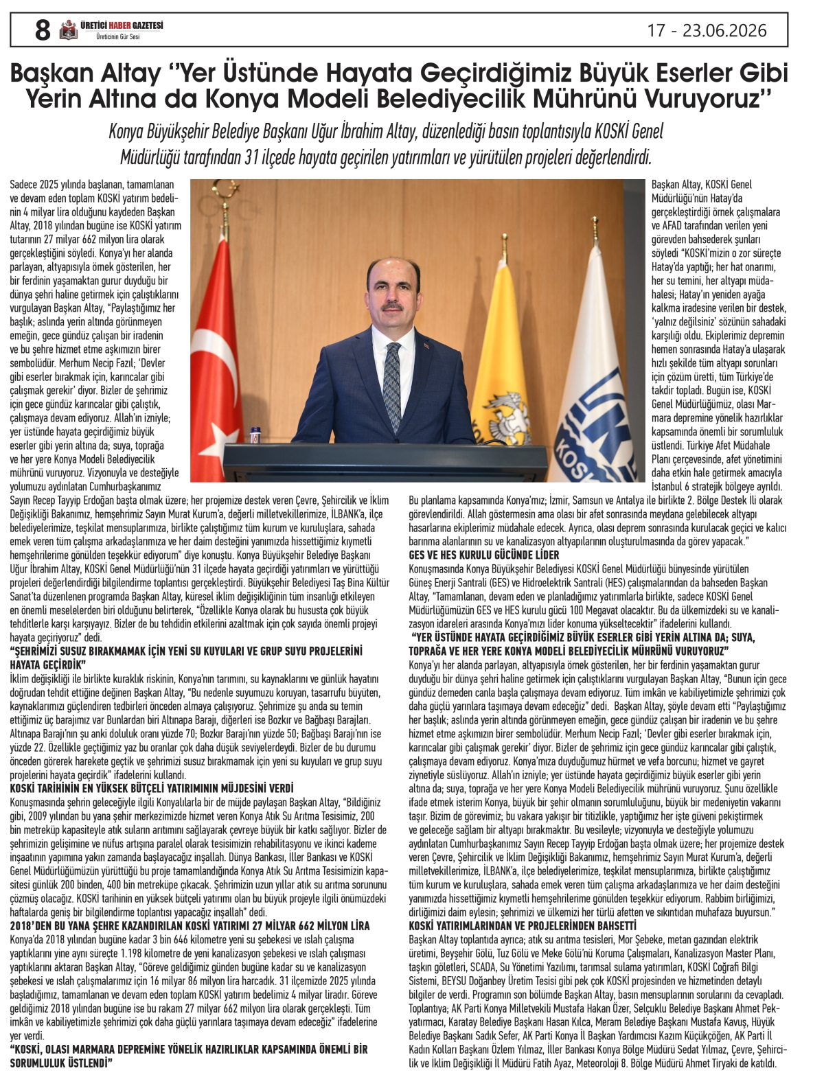 ÜRETİCİ  HABER  GAZETESİ  17.06.2026