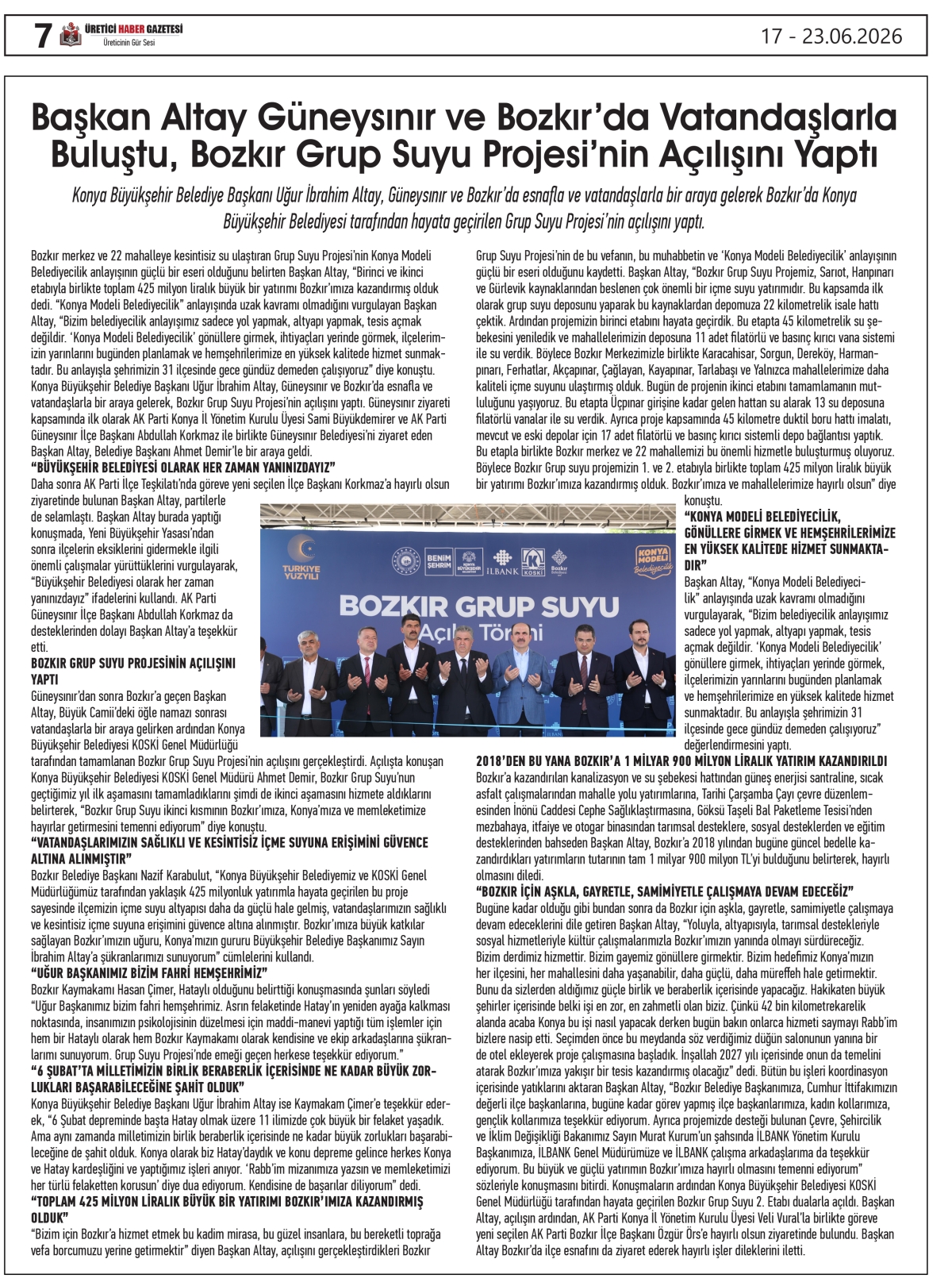 ÜRETİCİ  HABER  GAZETESİ  17.06.2026