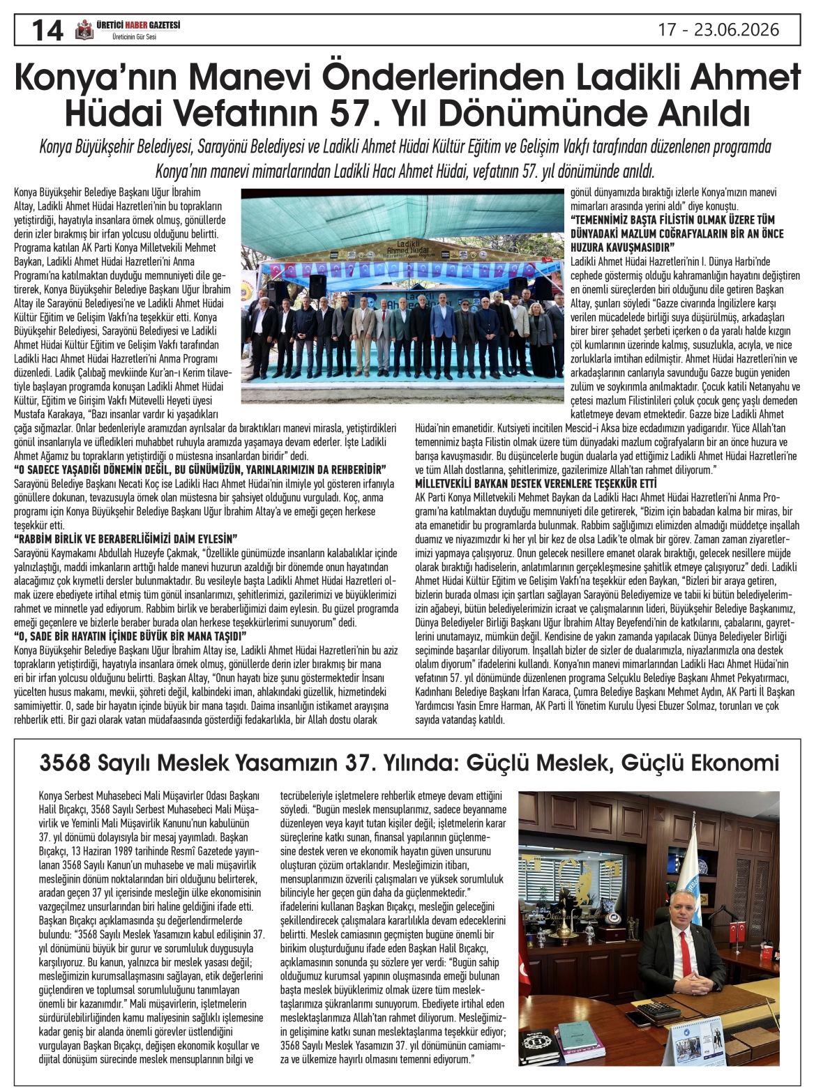 ÜRETİCİ  HABER  GAZETESİ  17.06.2026