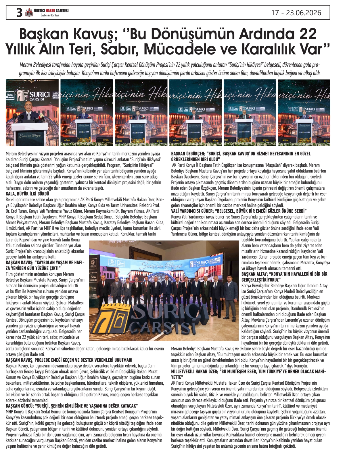 ÜRETİCİ  HABER  GAZETESİ  17.06.2026