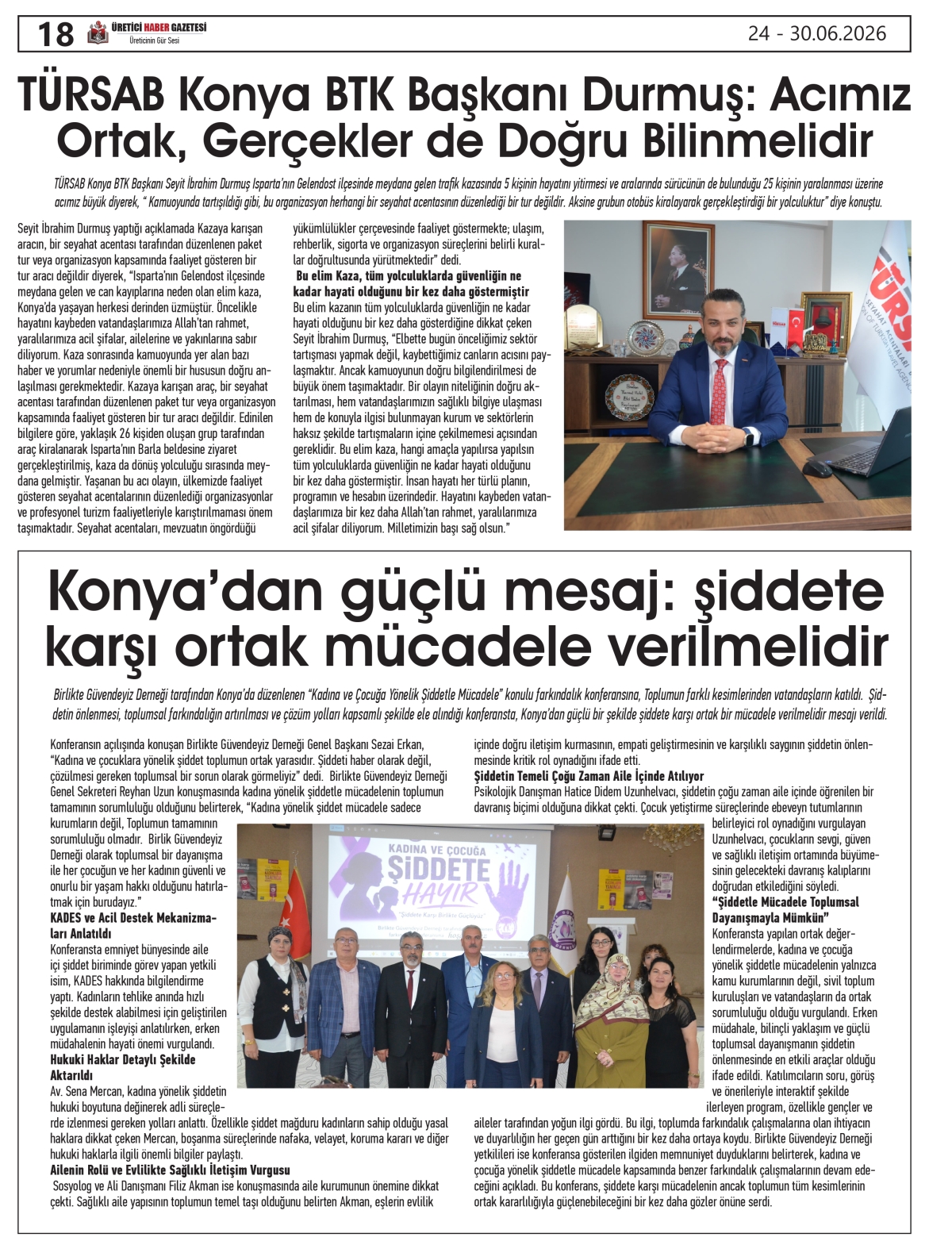 ÜRETİCİ HABER  GAZETESİ  24.06.2026