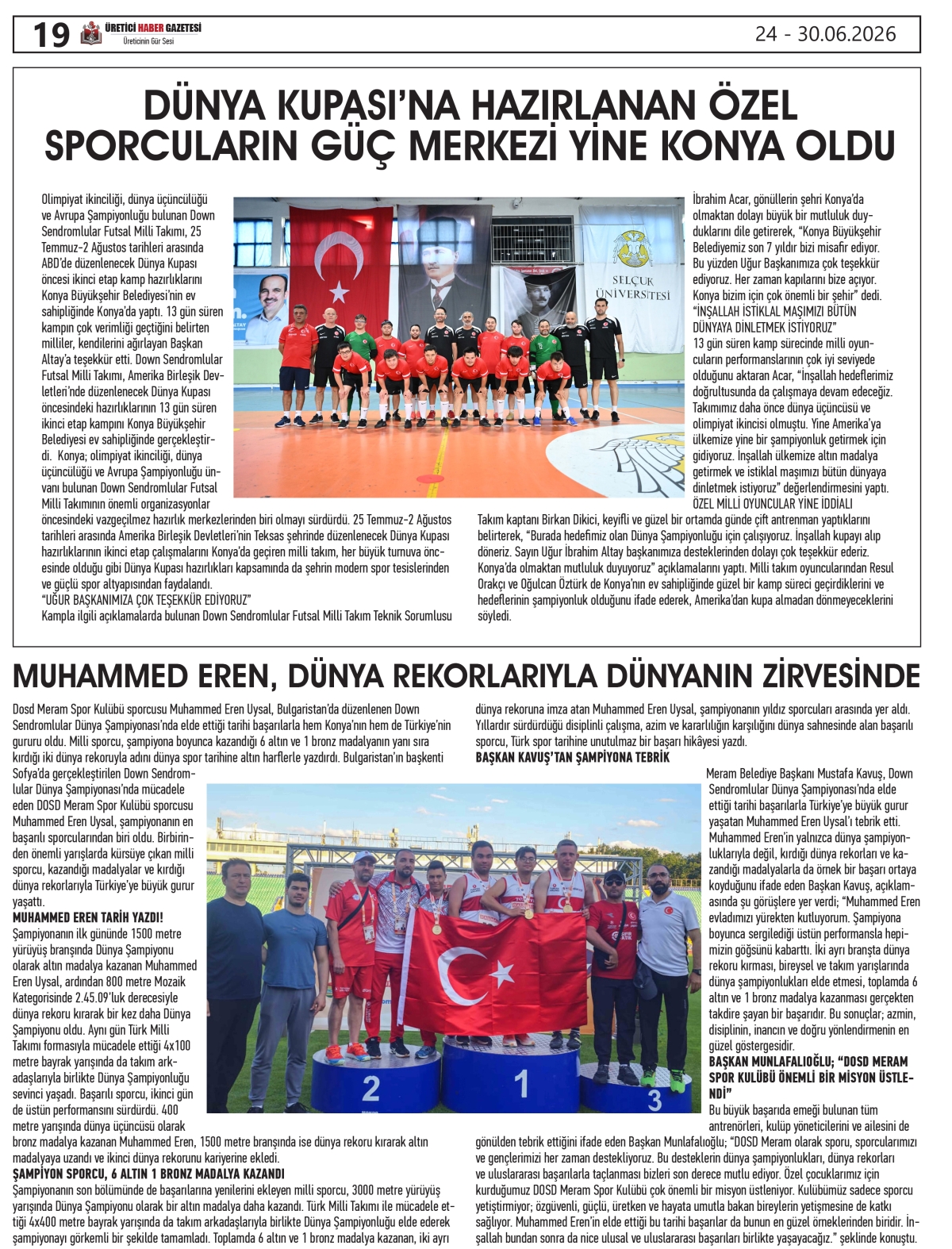 ÜRETİCİ HABER  GAZETESİ  24.06.2026