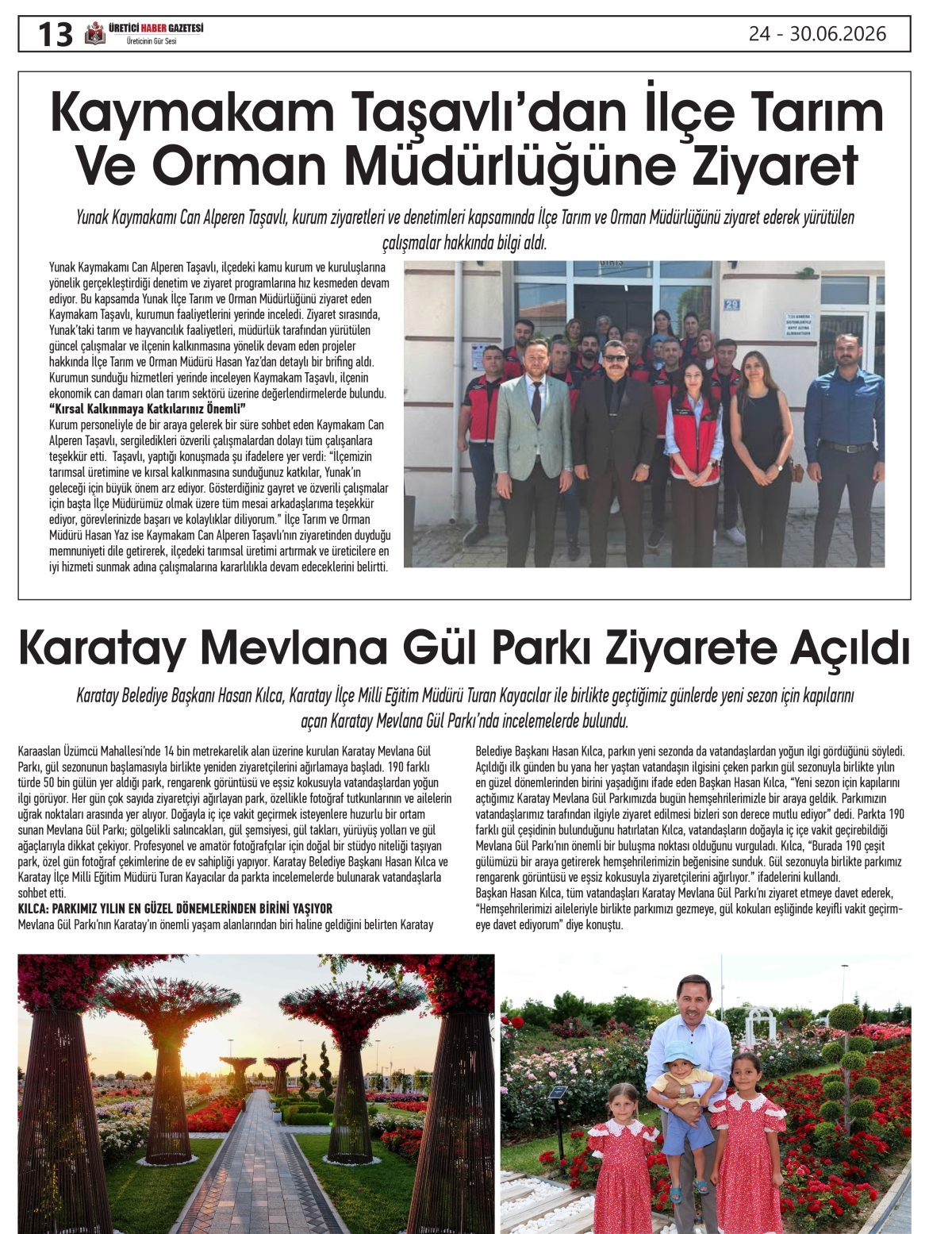 ÜRETİCİ HABER  GAZETESİ  24.06.2026