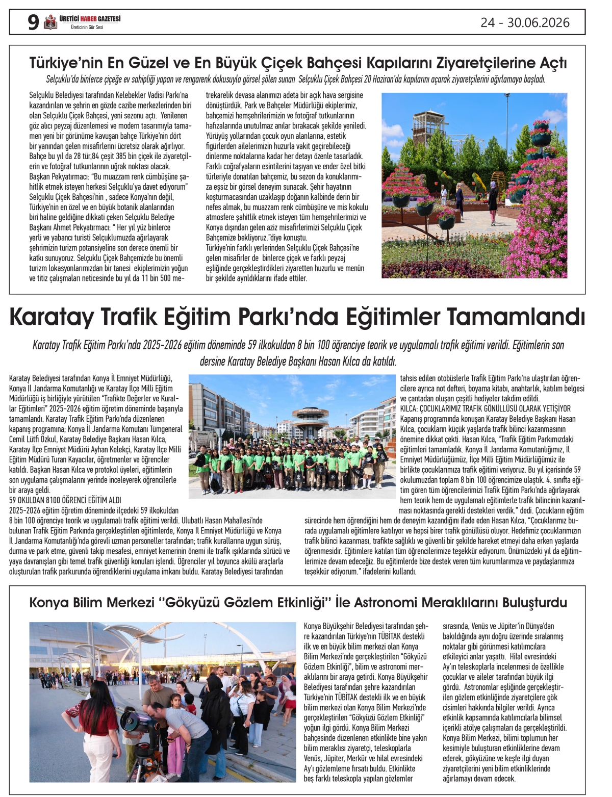 ÜRETİCİ HABER  GAZETESİ  24.06.2026