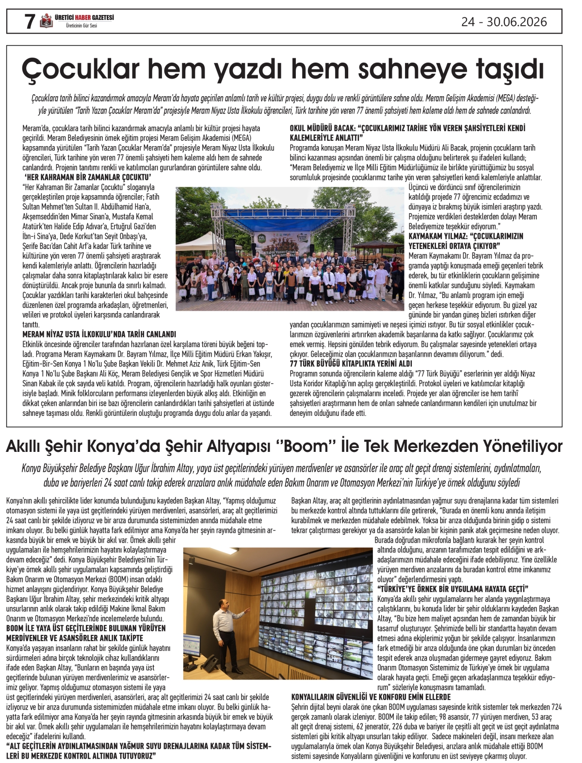 ÜRETİCİ HABER  GAZETESİ  24.06.2026