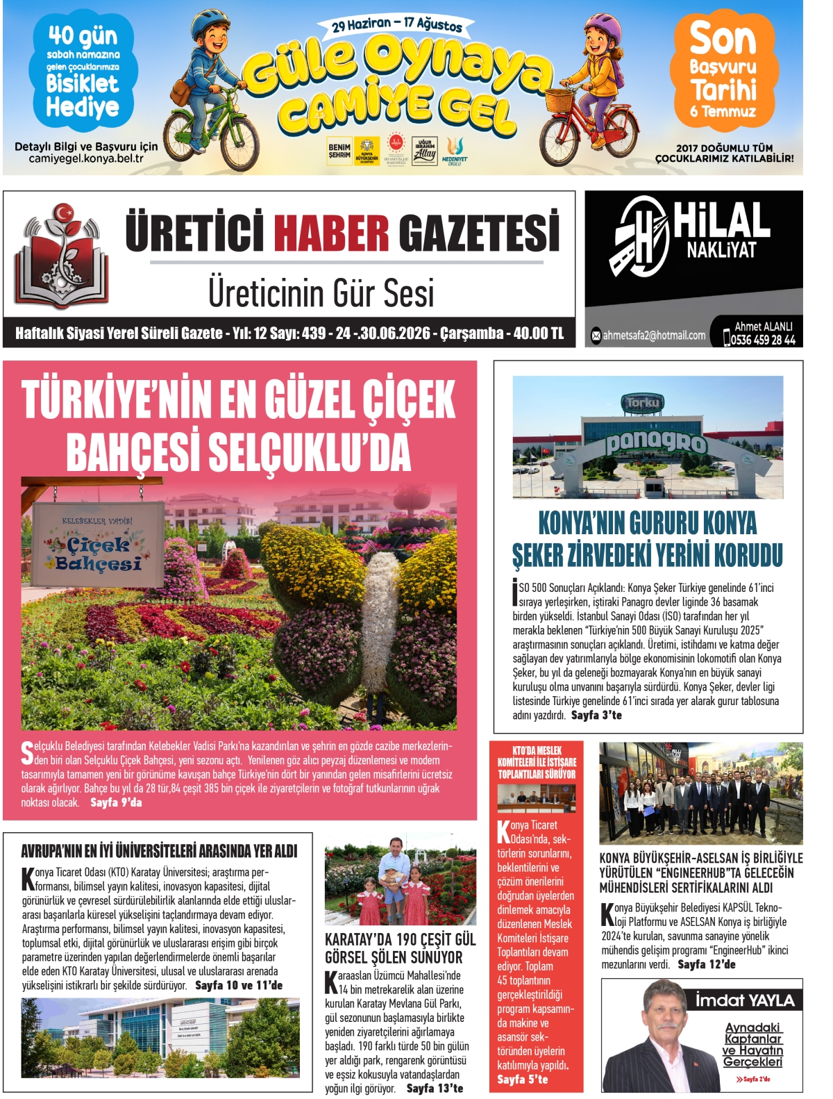 ÜRETİCİ HABER GAZETESİ 24.06.2026