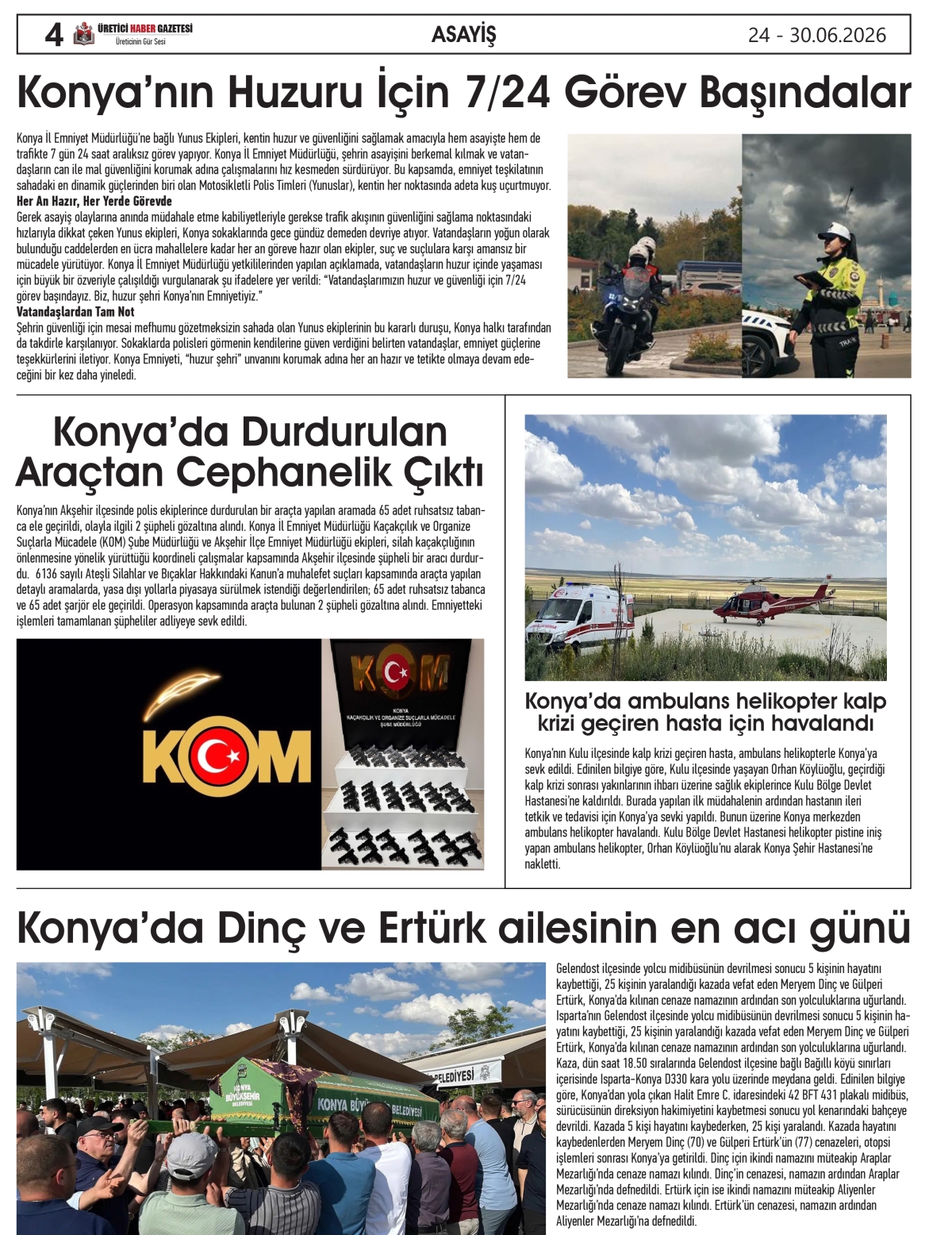 ÜRETİCİ HABER  GAZETESİ  24.06.2026