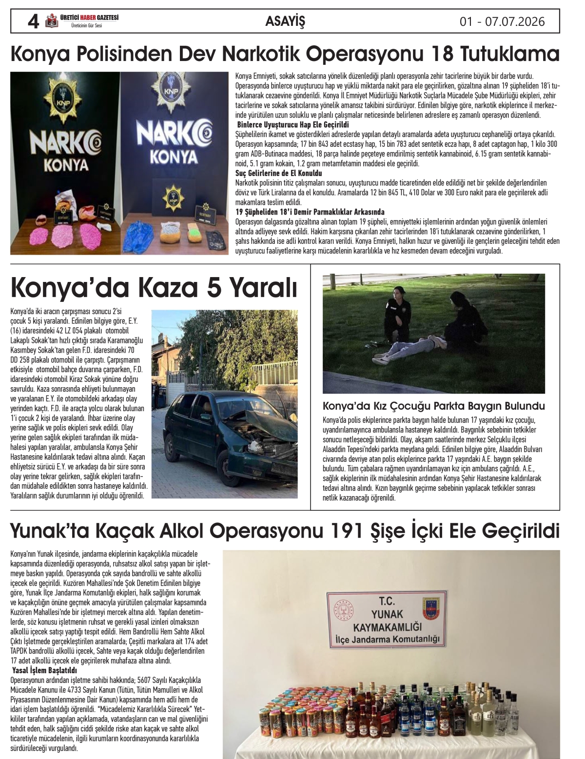 ÜRETİCİ  HABER  GAZETESİ  01.07.2026
