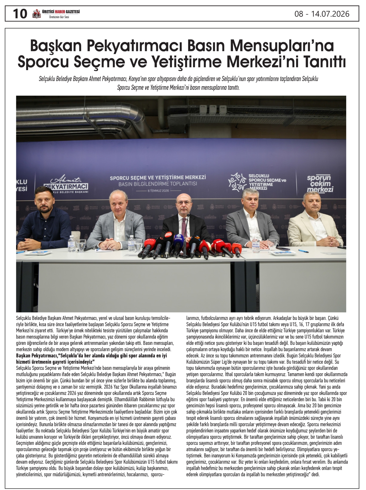 ÜRETİCİ  HABER  GAZETESİ  08.07.2026