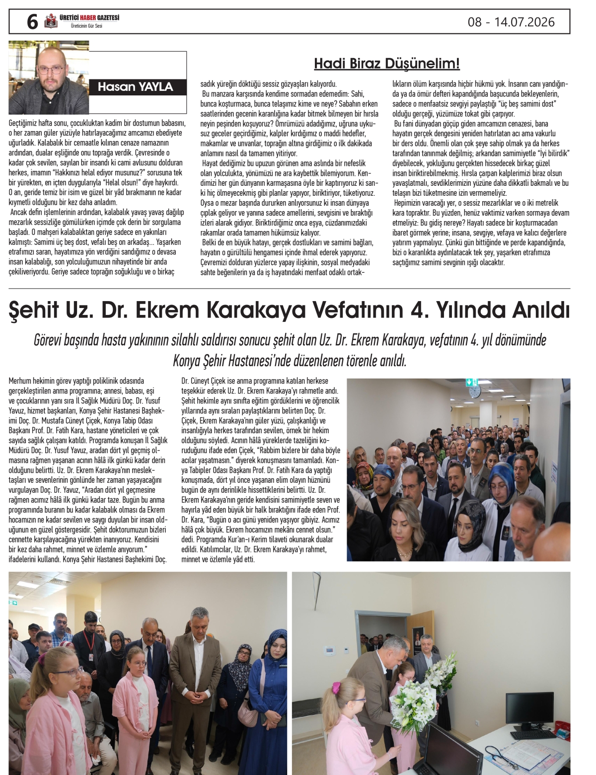 ÜRETİCİ  HABER  GAZETESİ  08.07.2026