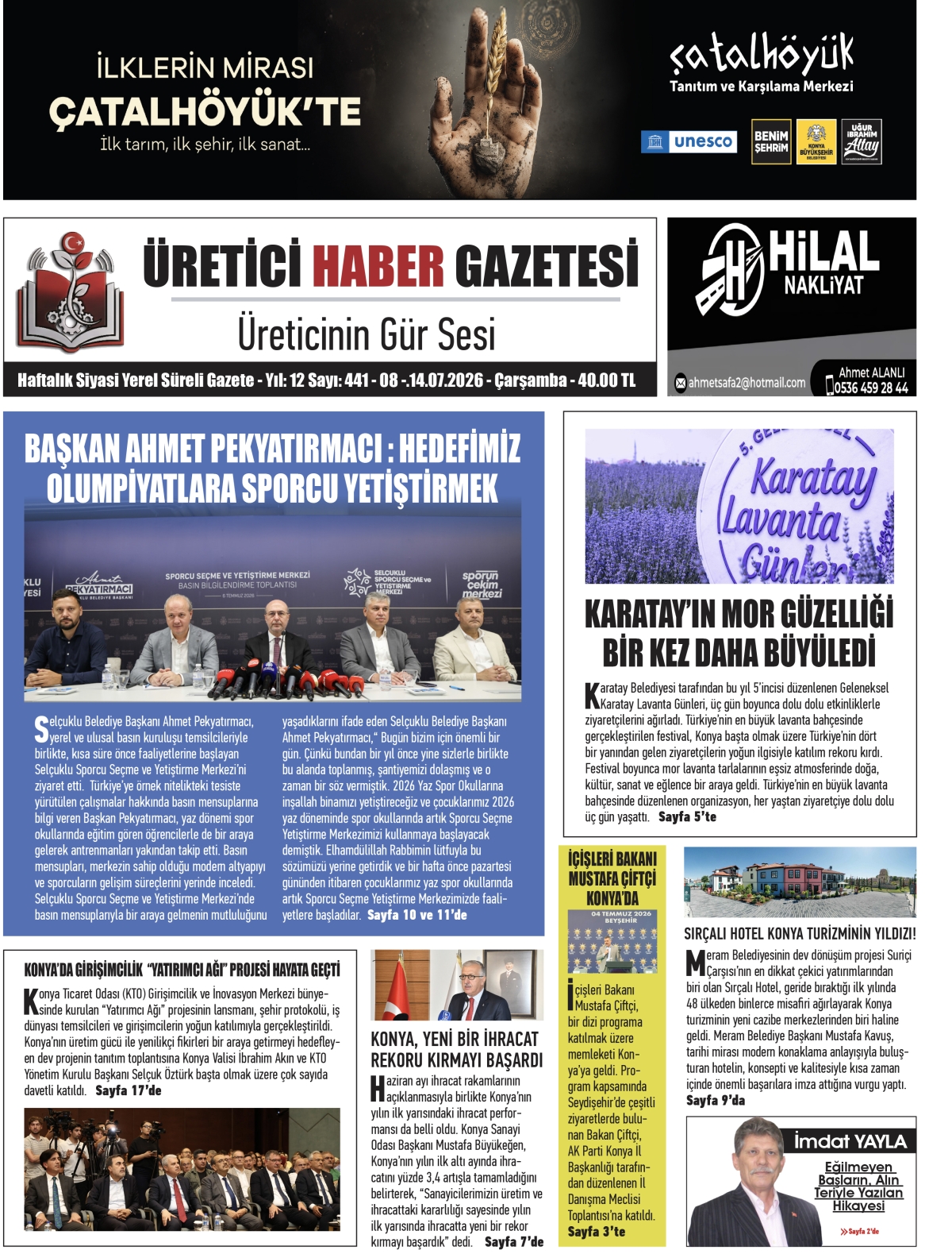 ÜRETİCİ HABER GAZETESİ 08.07.2026