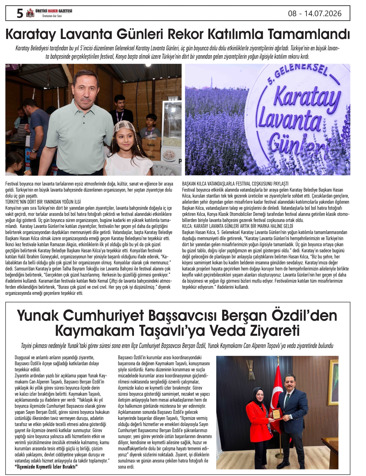ÜRETİCİ  HABER  GAZETESİ  08.07.2026
