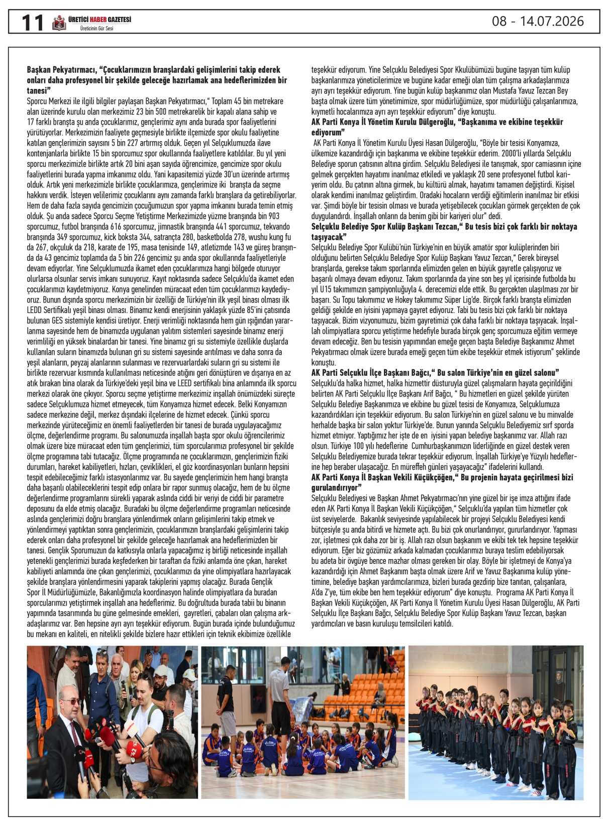 ÜRETİCİ  HABER  GAZETESİ  08.07.2026