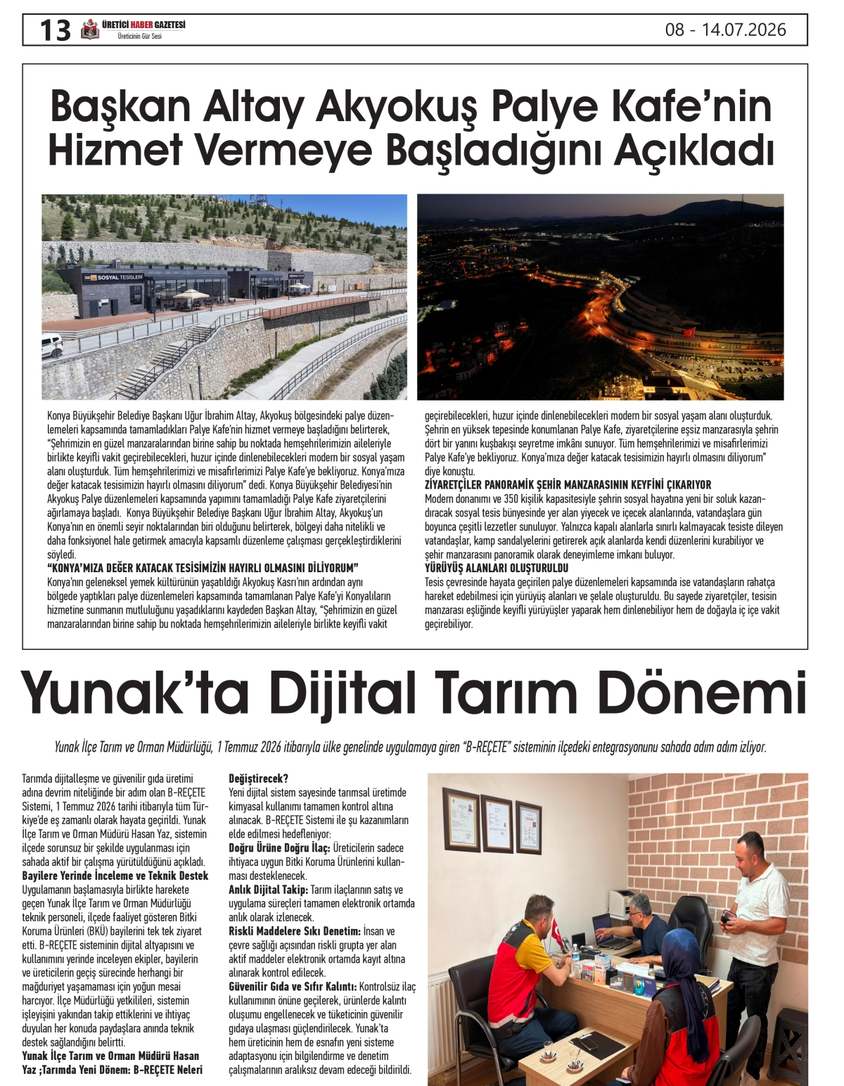 ÜRETİCİ  HABER  GAZETESİ  08.07.2026