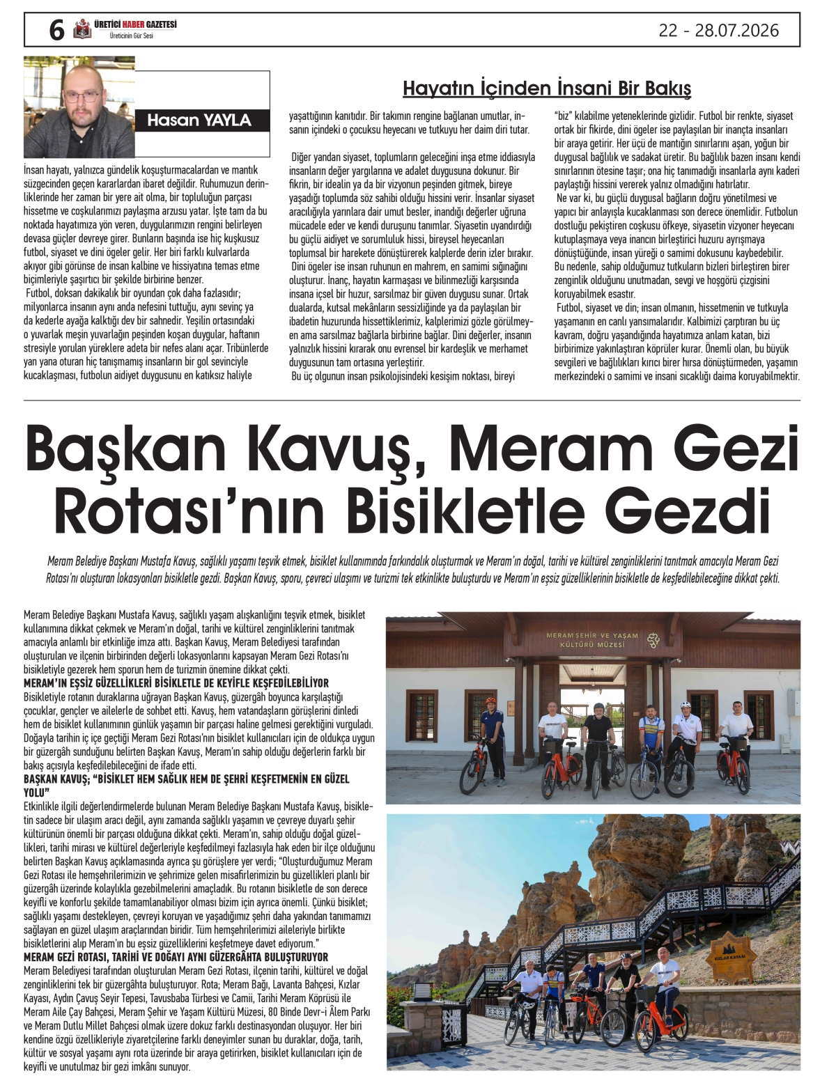 ÜRETİCİ HABER  GAZETESİ  22.07.2026