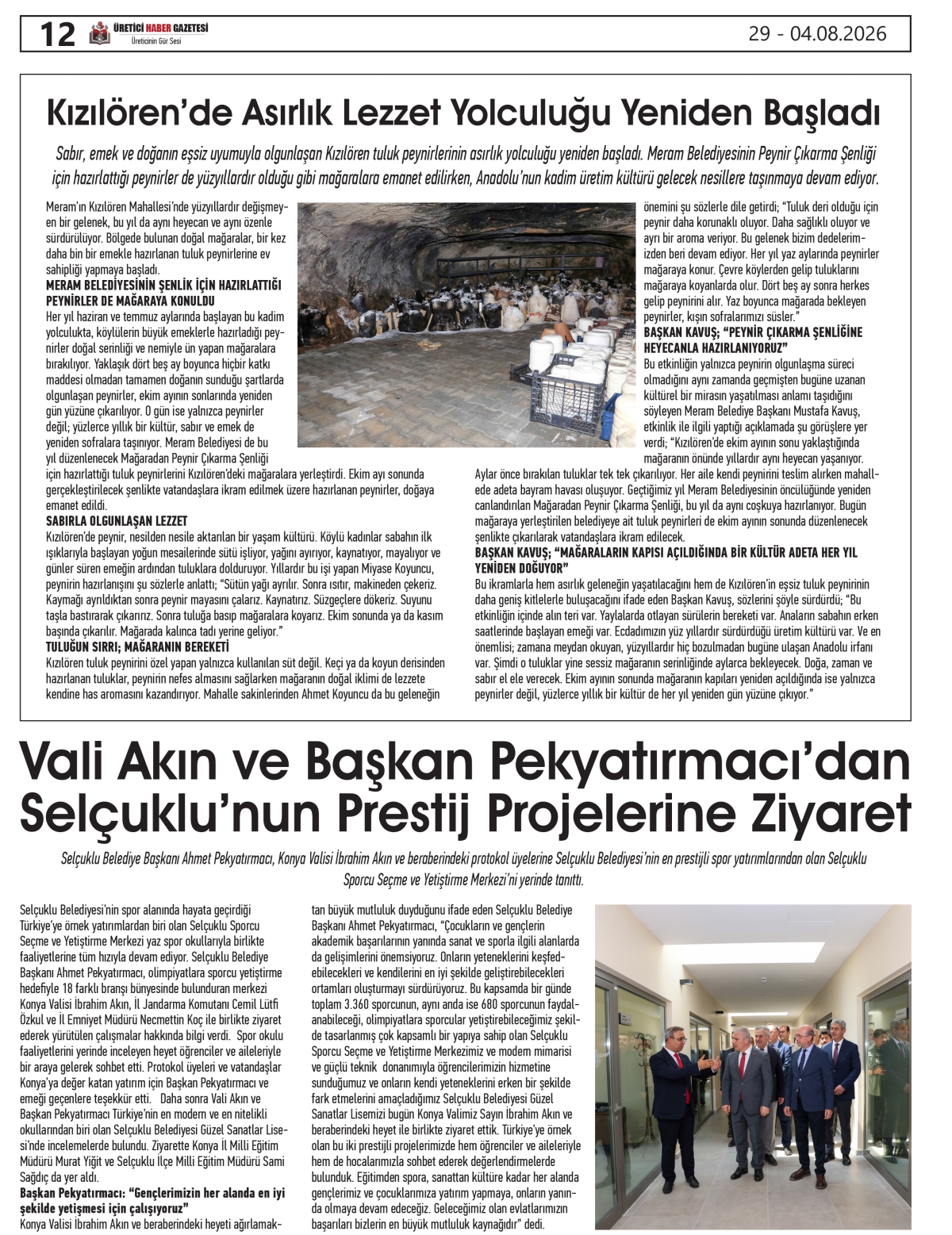 ÜRETİCİ  HABER GAZETESİ  29.07.2026