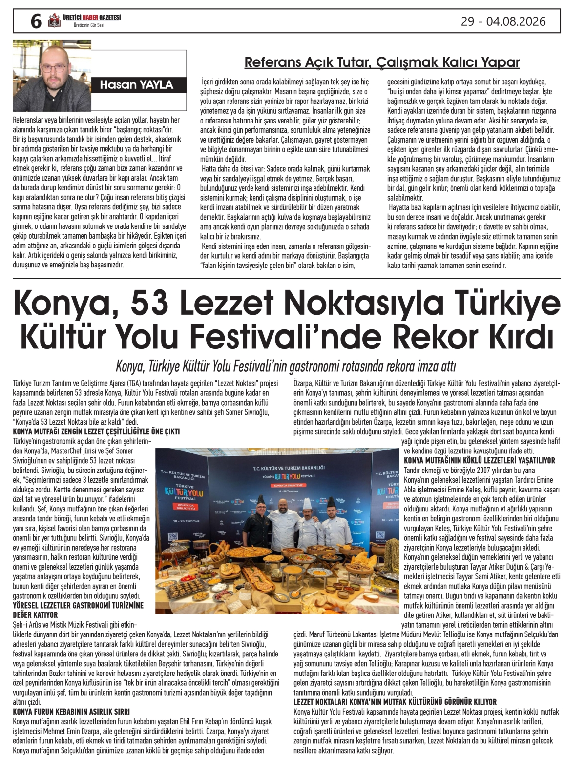 ÜRETİCİ  HABER GAZETESİ  29.07.2026