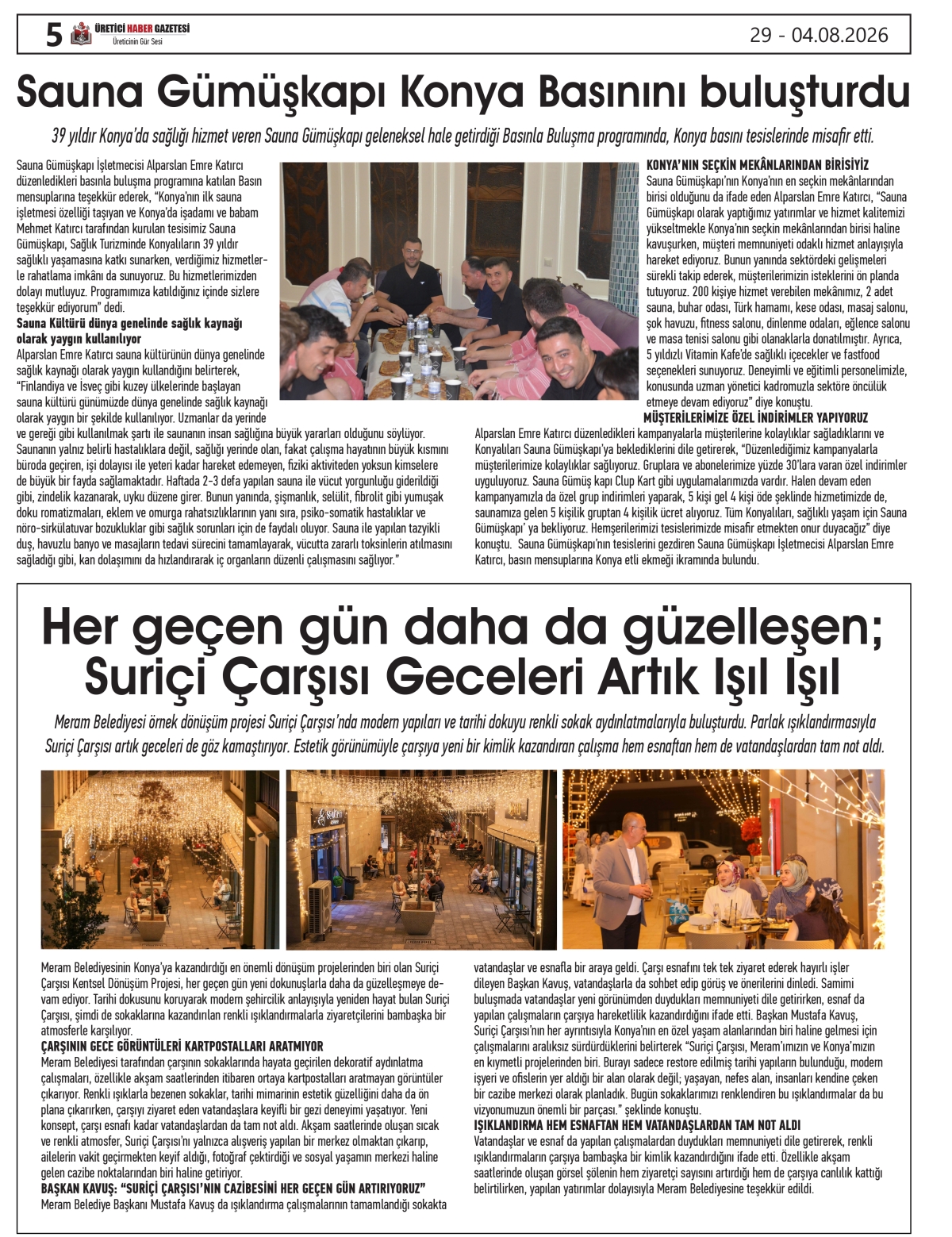 ÜRETİCİ  HABER GAZETESİ  29.07.2026