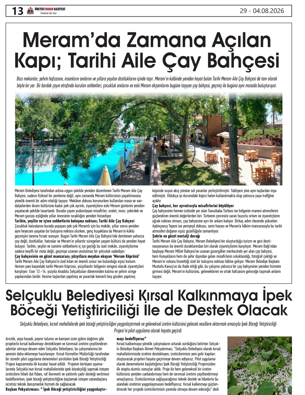 ÜRETİCİ  HABER GAZETESİ  29.07.2026