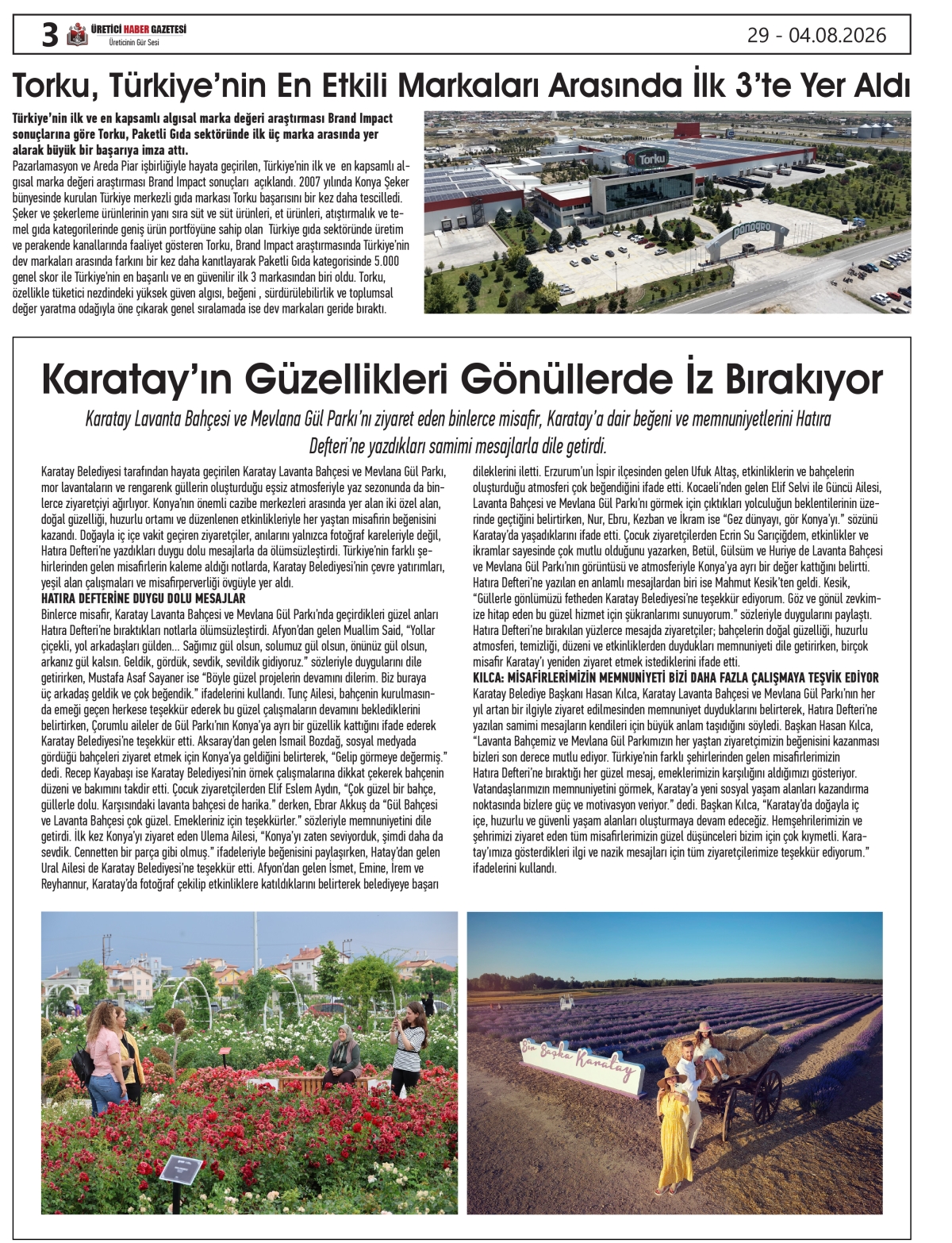 ÜRETİCİ  HABER GAZETESİ  29.07.2026
