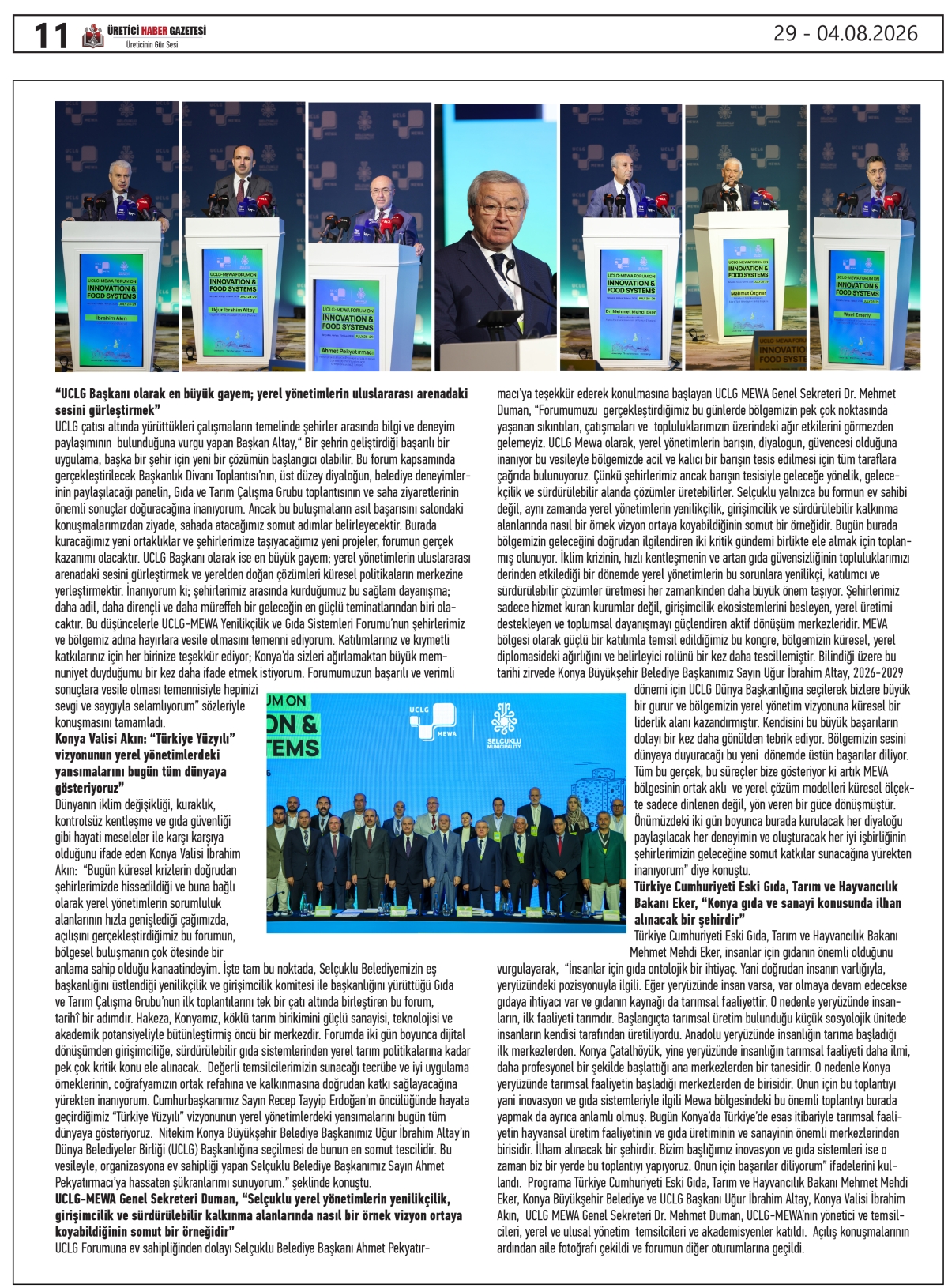 ÜRETİCİ  HABER GAZETESİ  29.07.2026