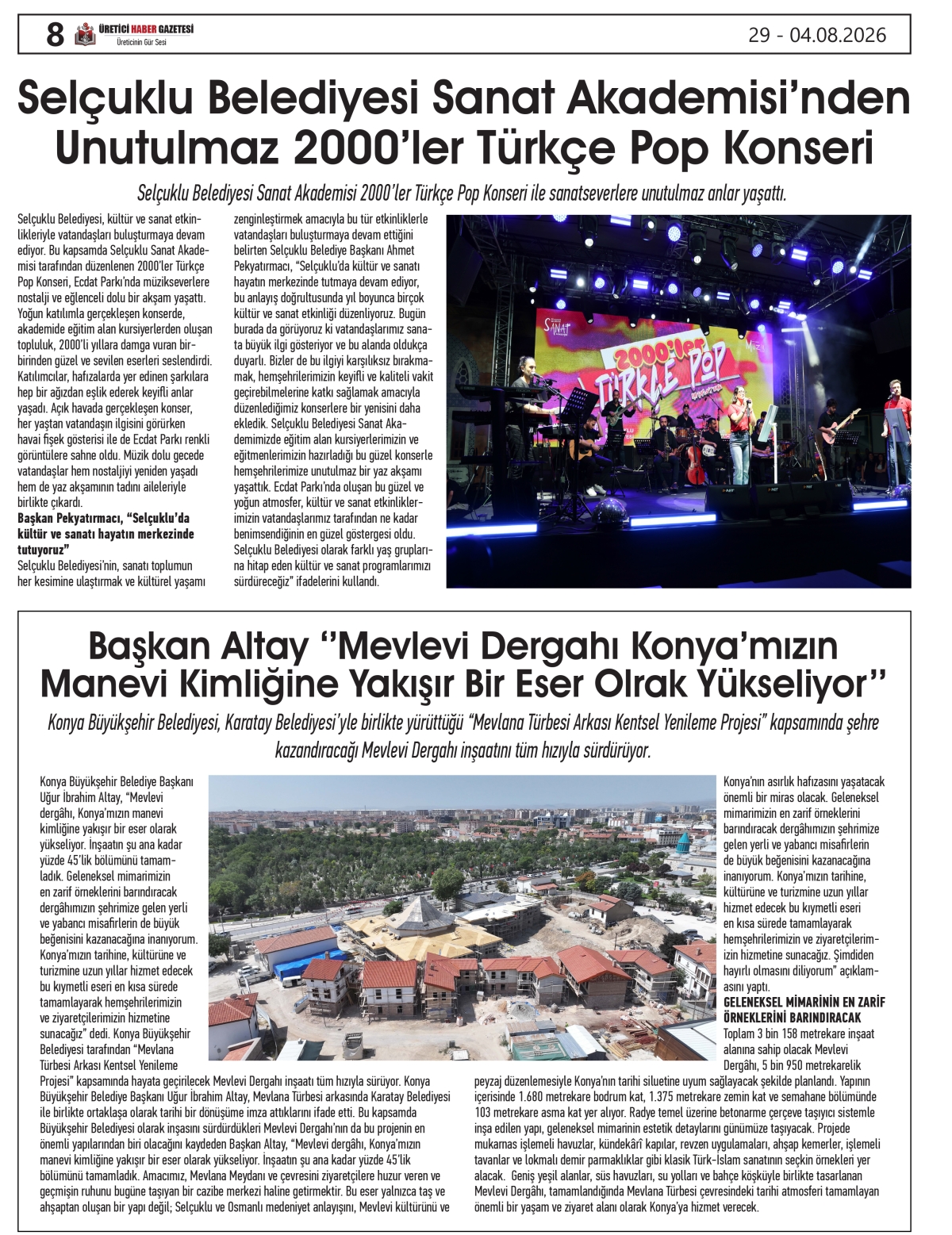 ÜRETİCİ  HABER GAZETESİ  29.07.2026