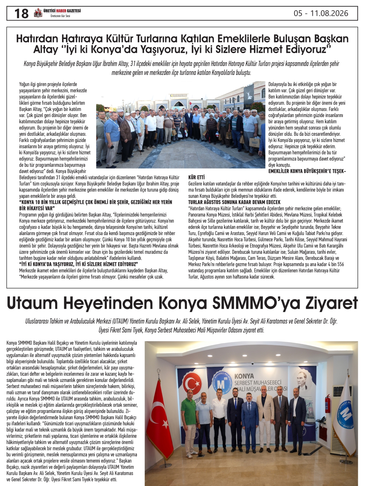 ÜRETİCİ HABER  GAZETESİ  05.08.2026