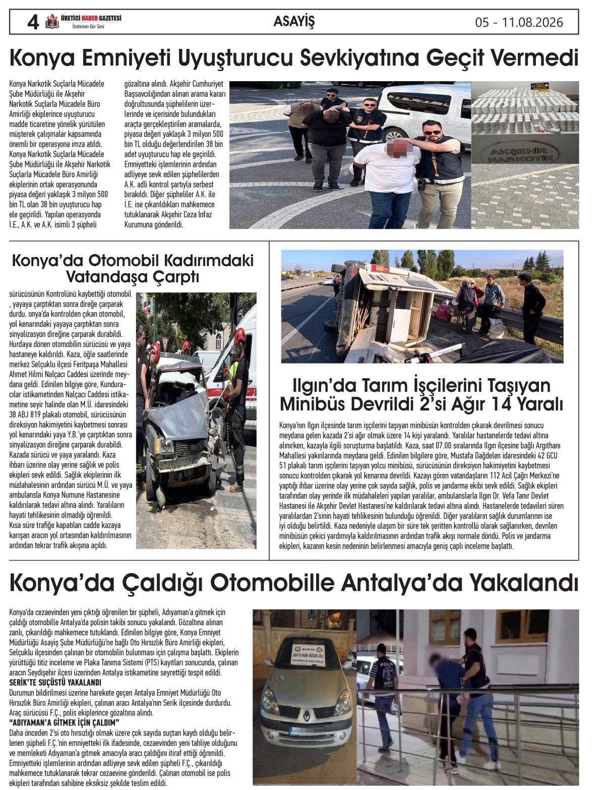 ÜRETİCİ HABER  GAZETESİ  05.08.2026
