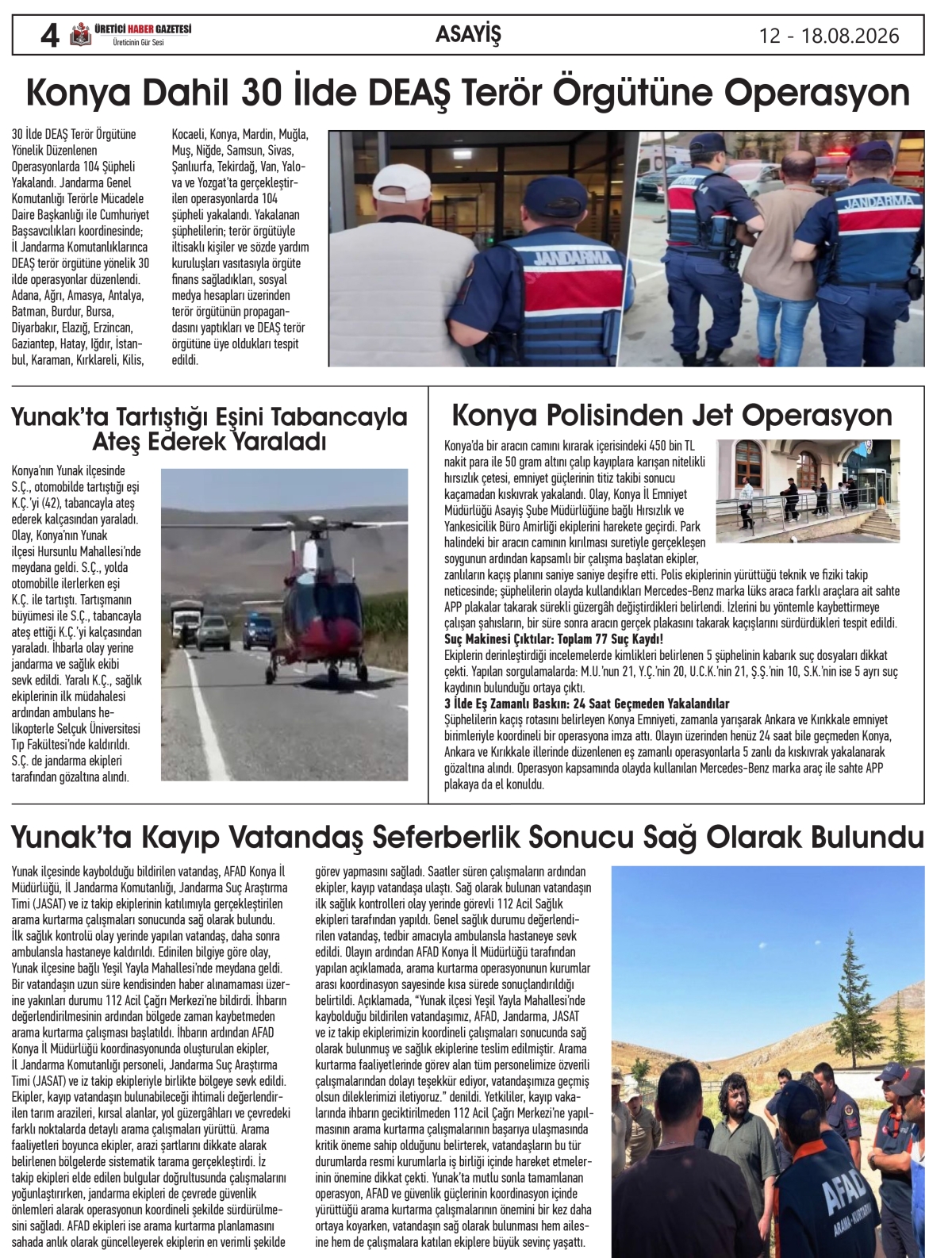 ÜRETİCİ HABER GAZETESİ 12.08.2026