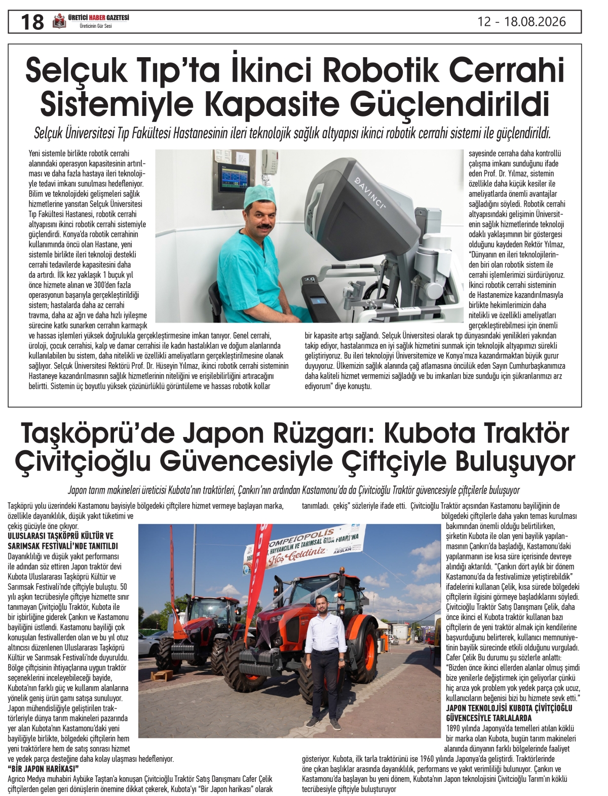 ÜRETİCİ HABER GAZETESİ 12.08.2026