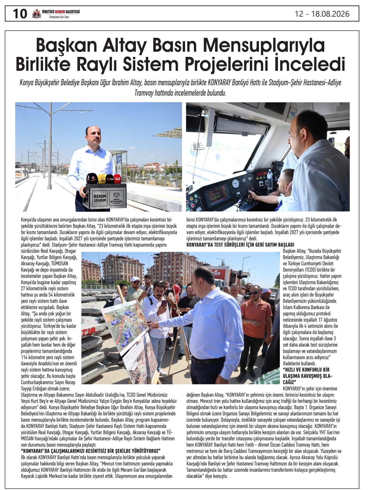 ÜRETİCİ HABER GAZETESİ 12.08.2026