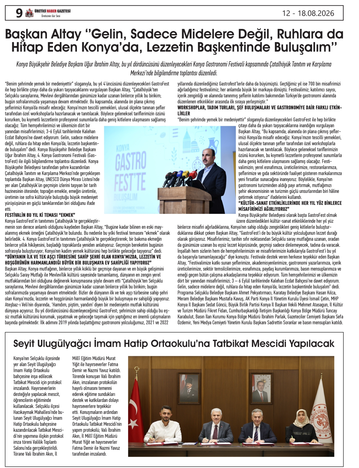 ÜRETİCİ HABER GAZETESİ 12.08.2026