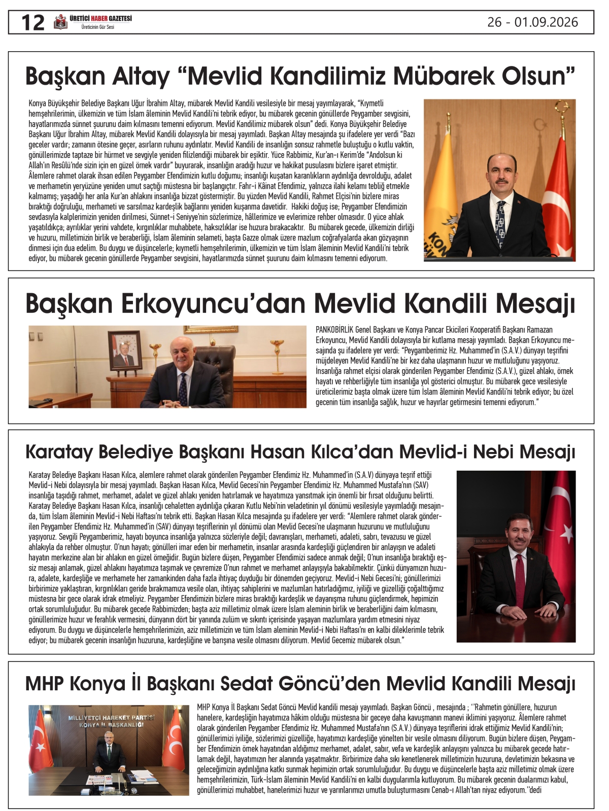 ÜRETİCİ  HABER  GAZETESİ  26.08.2026