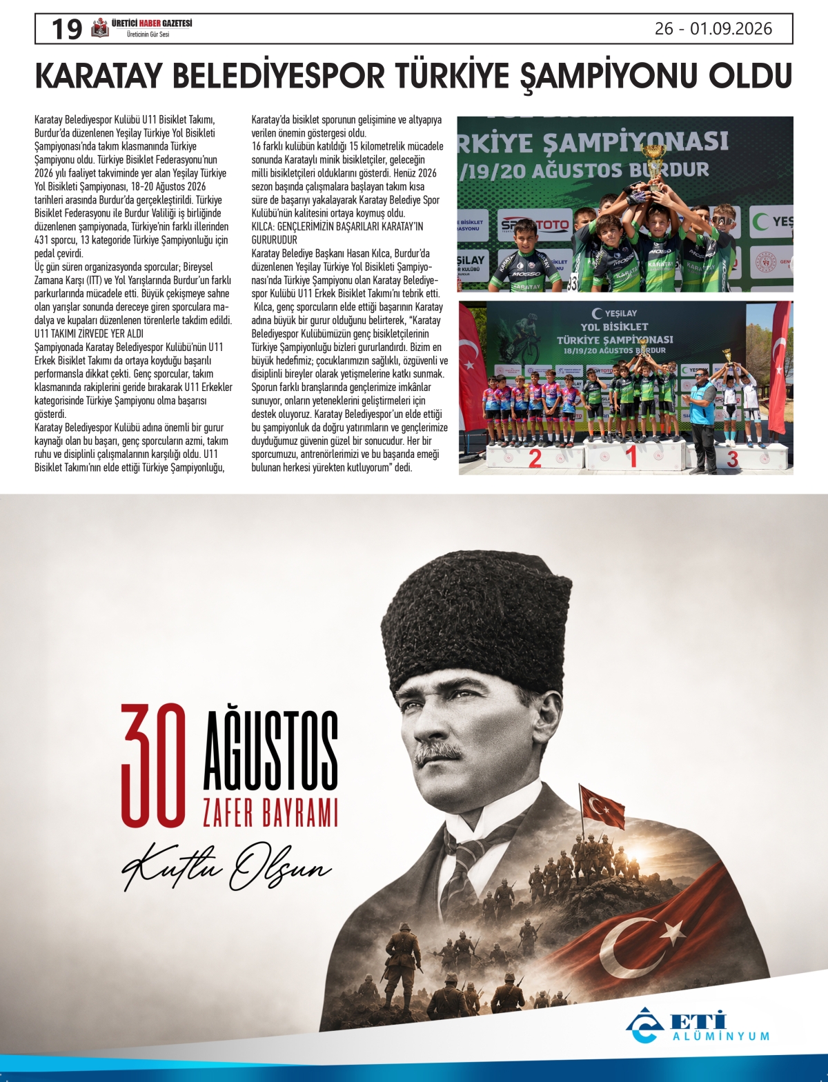 ÜRETİCİ  HABER  GAZETESİ  26.08.2026