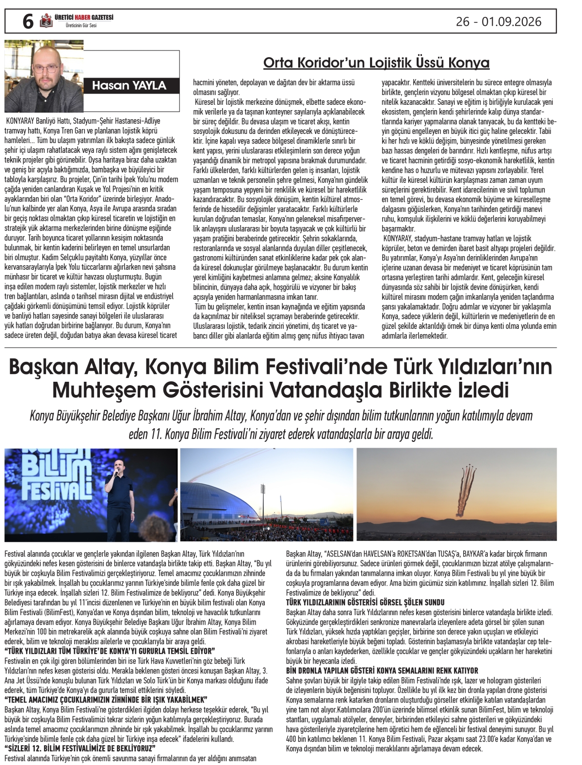ÜRETİCİ  HABER  GAZETESİ  26.08.2026