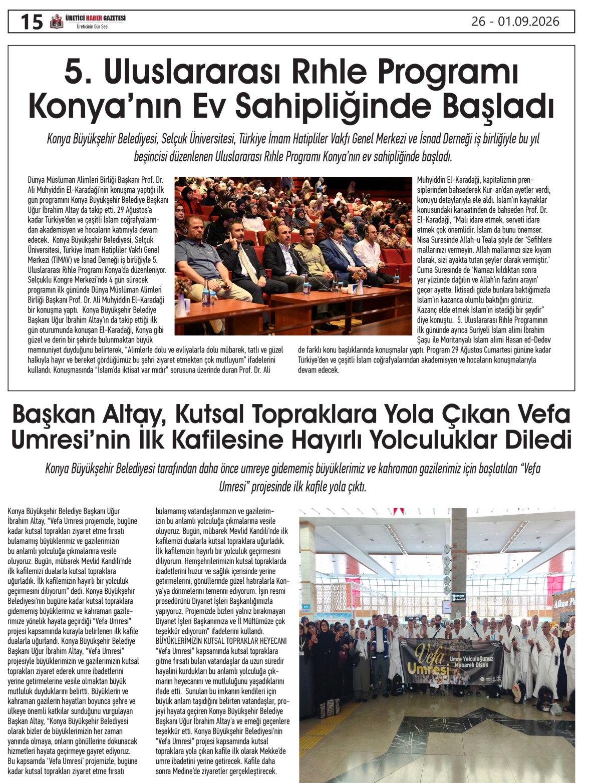 ÜRETİCİ  HABER  GAZETESİ  26.08.2026