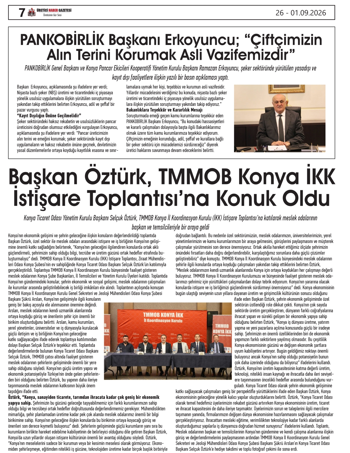 ÜRETİCİ  HABER  GAZETESİ  26.08.2026