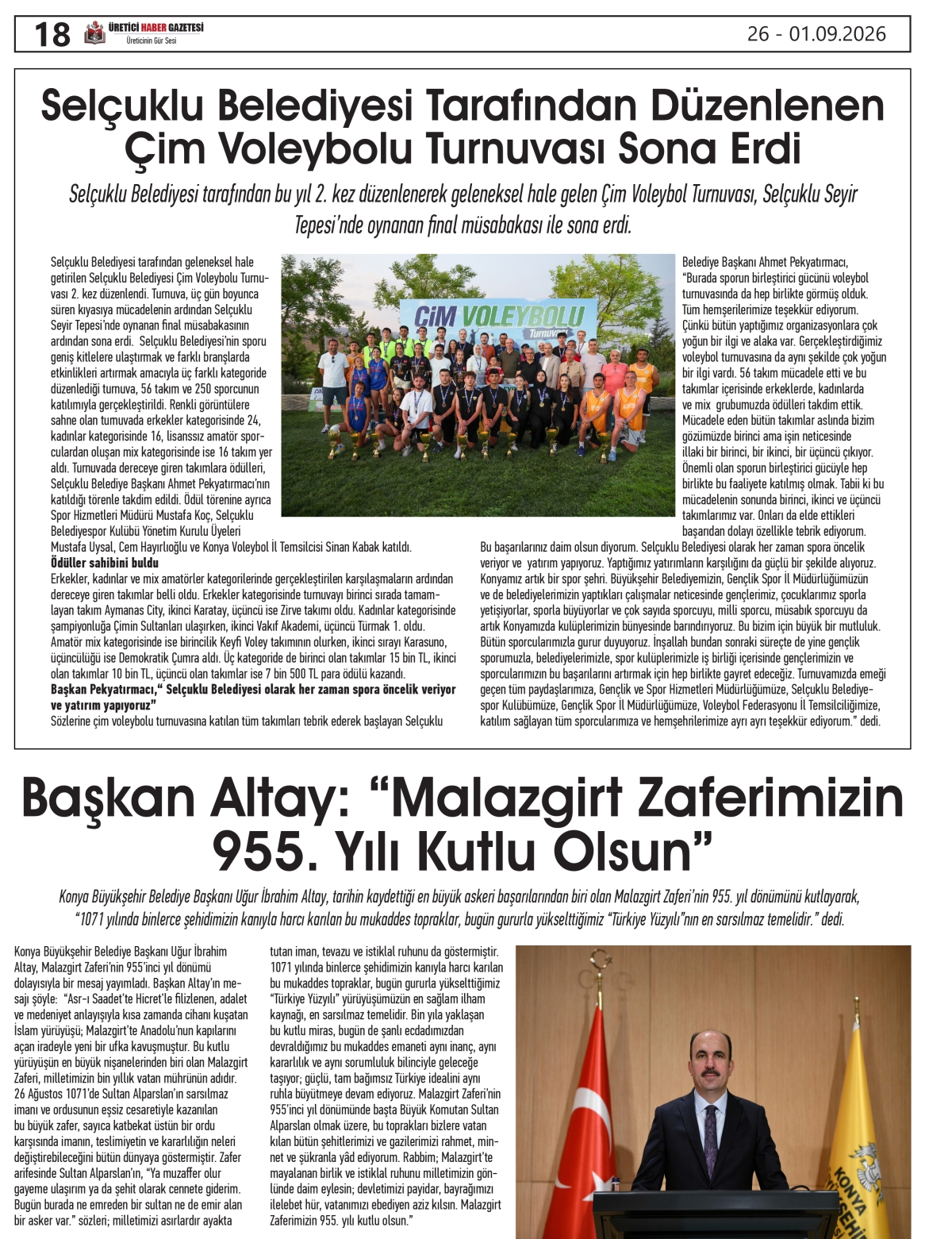 ÜRETİCİ  HABER  GAZETESİ  26.08.2026