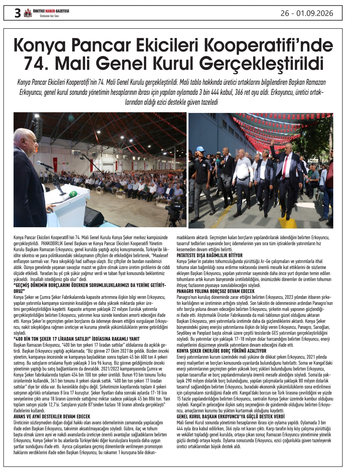 ÜRETİCİ  HABER  GAZETESİ  26.08.2026