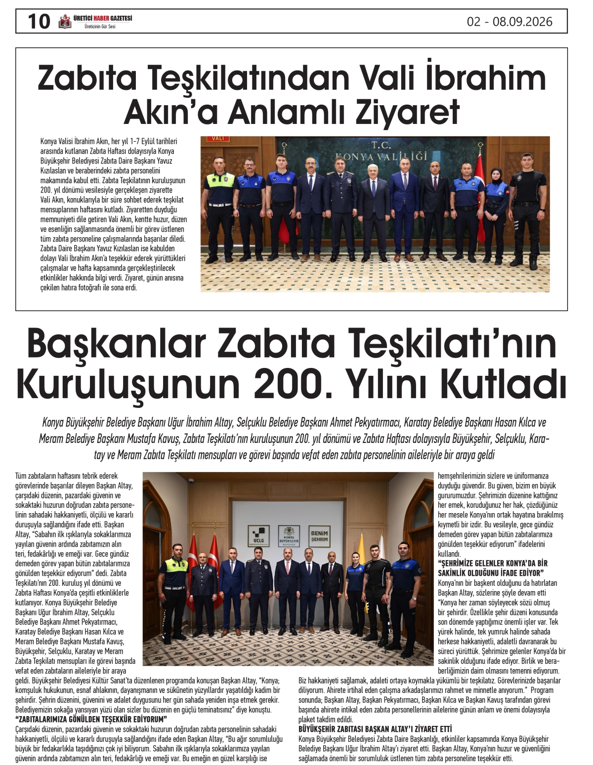 ÜRETİCİ  HABER  GAZETESİ  02.09.2026
